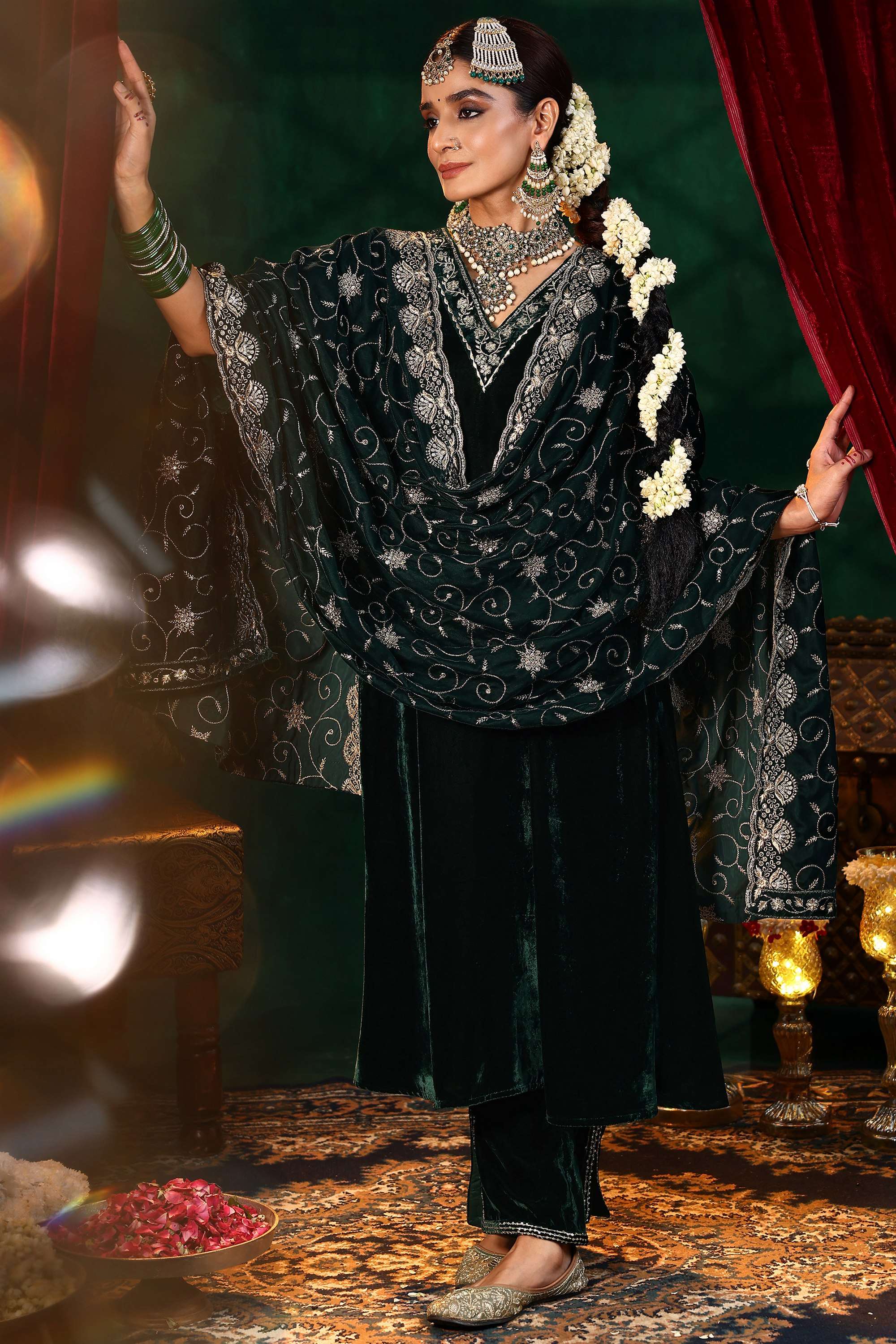 Velvet-Straight-Fit-Women-s-Kurta-Set