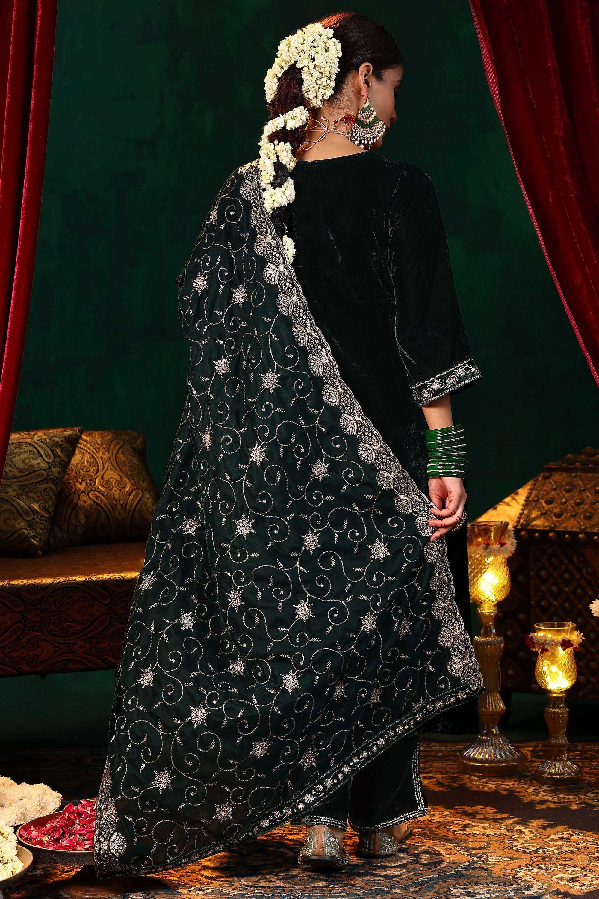 Velvet-Straight-Fit-Women-s-Kurta-Set