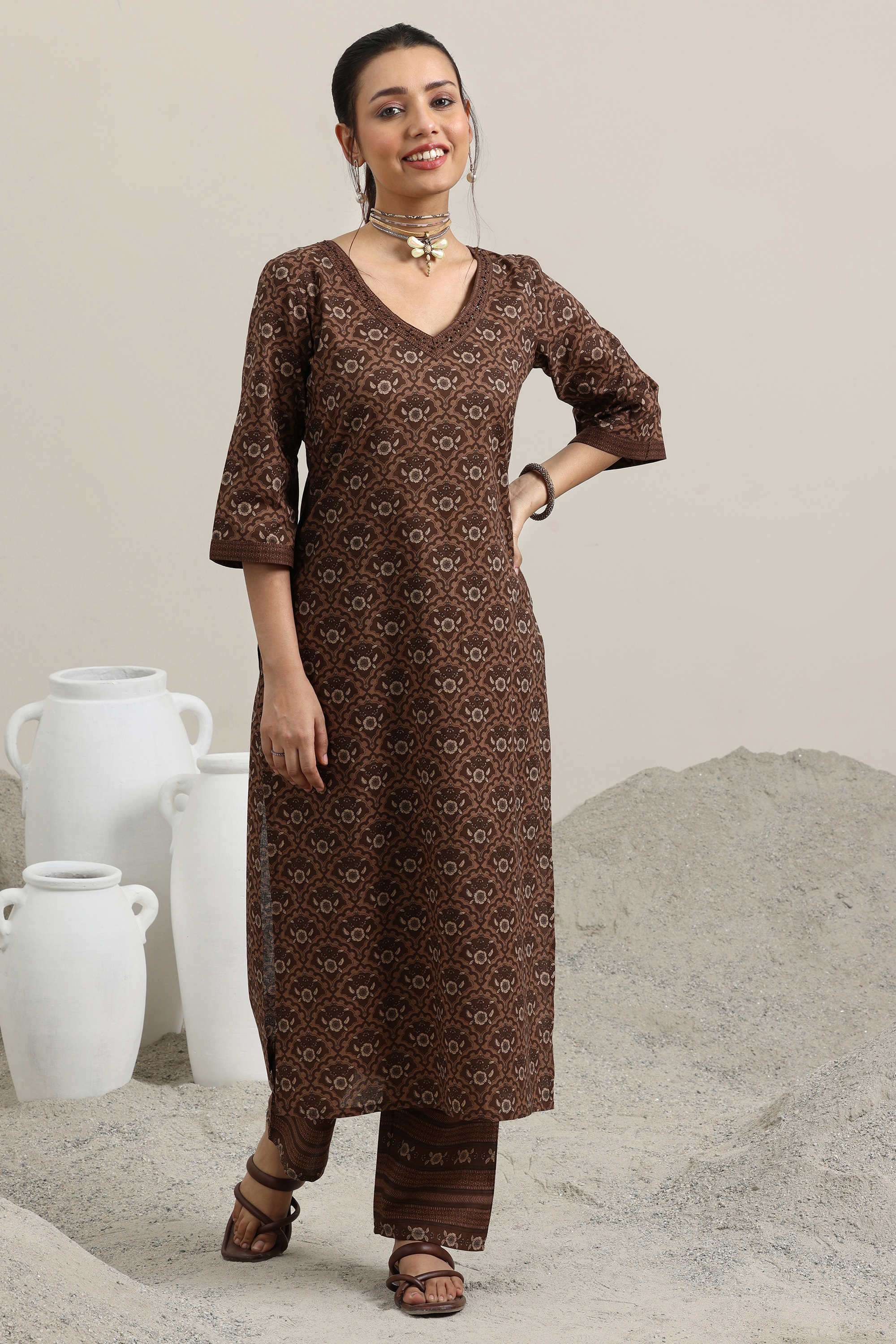 Floral-Cotton-Straight-Fit-Women-s-Kurta-Set