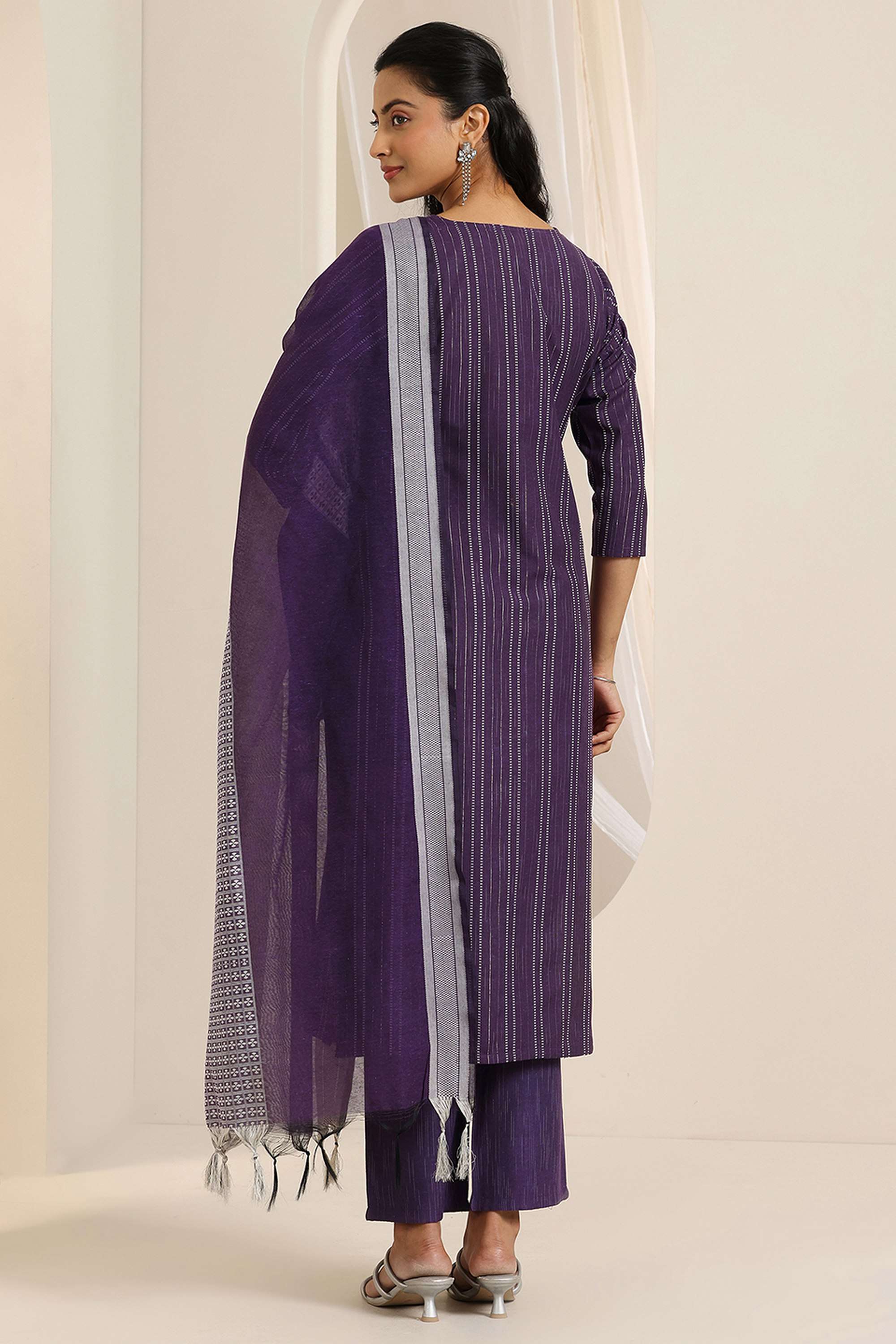 Embroidered-Cotton-Regular-Fit-V-Neck-Women-s-Casual-Wear-Kurta-Set
