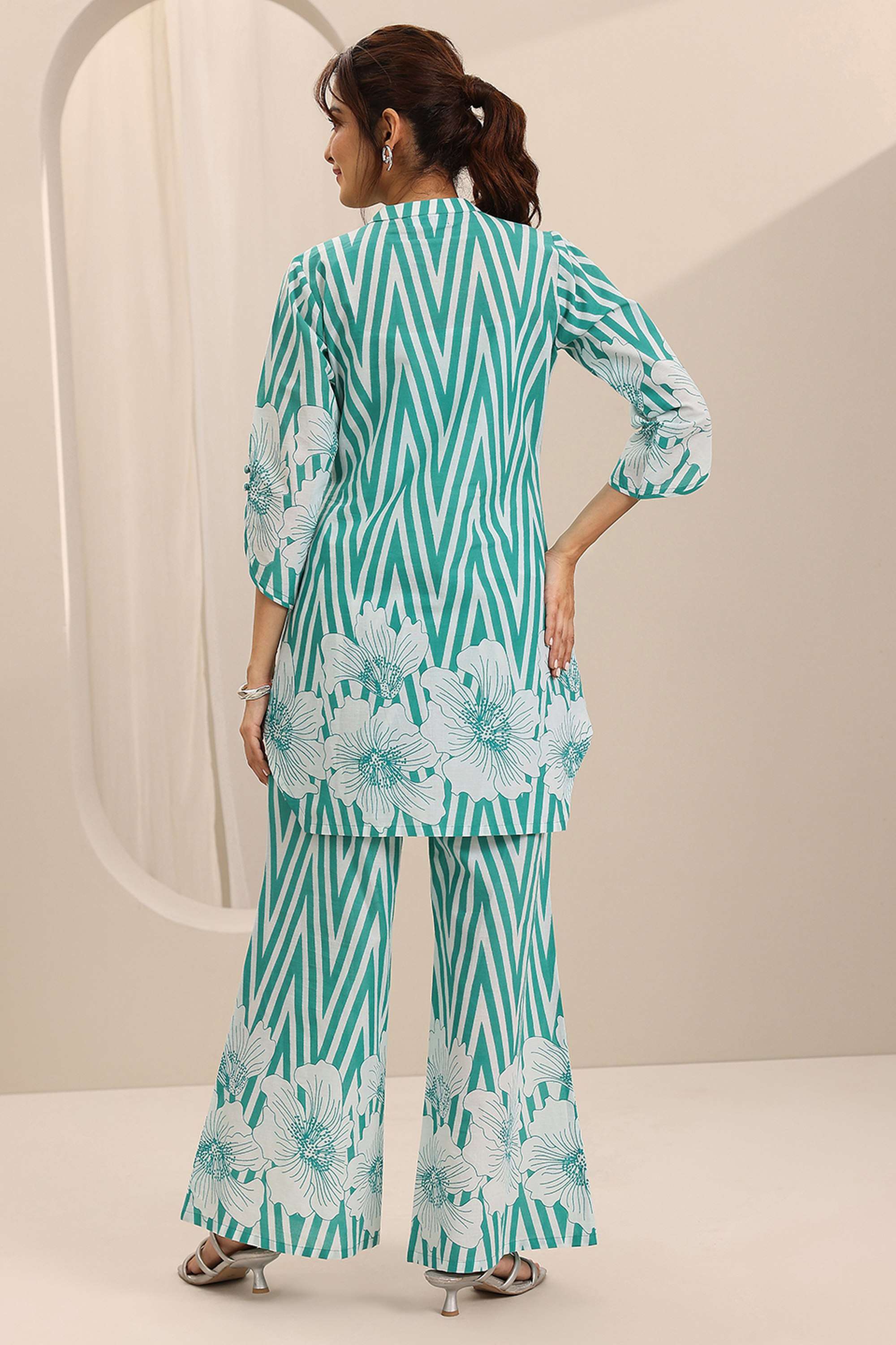 3/4-Sleeves-Regular-Fit-Cotton-Women-s-Co-Ord-Set