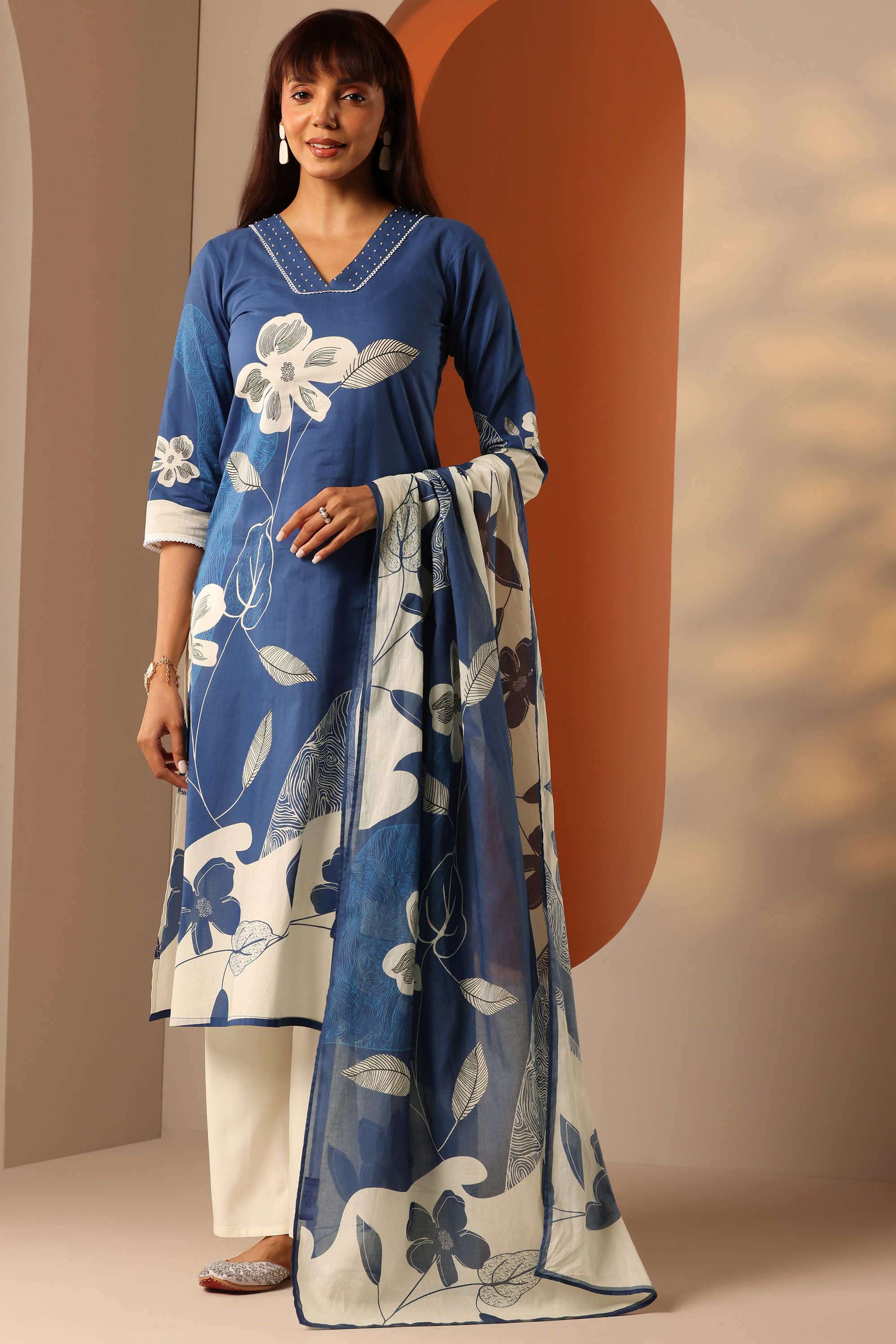 Floral-Cotton-Straight-Fit-Women-s-Kurta-Set