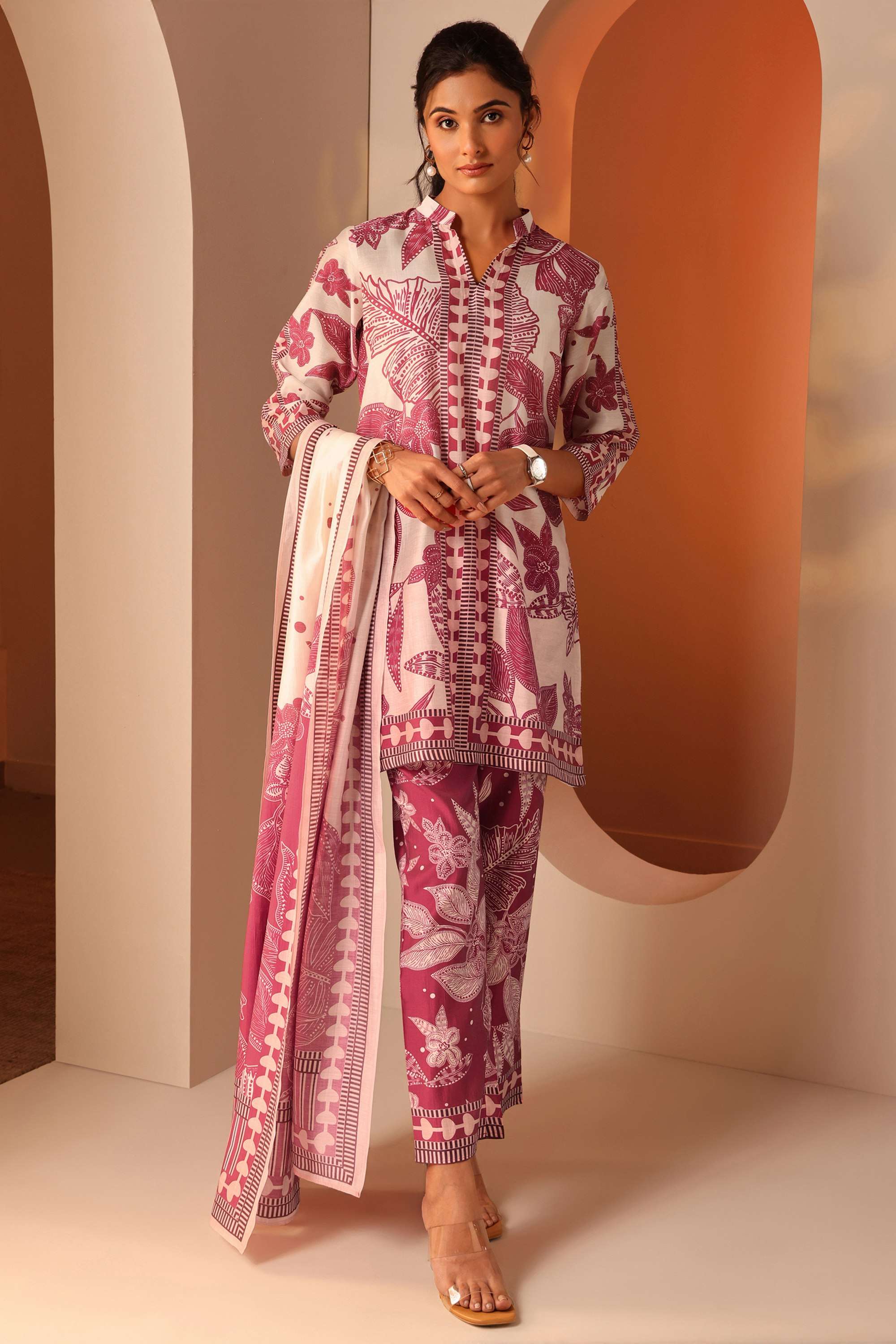 Blended-Fabric-Straight-Fit-Women-s-Kurta-Set