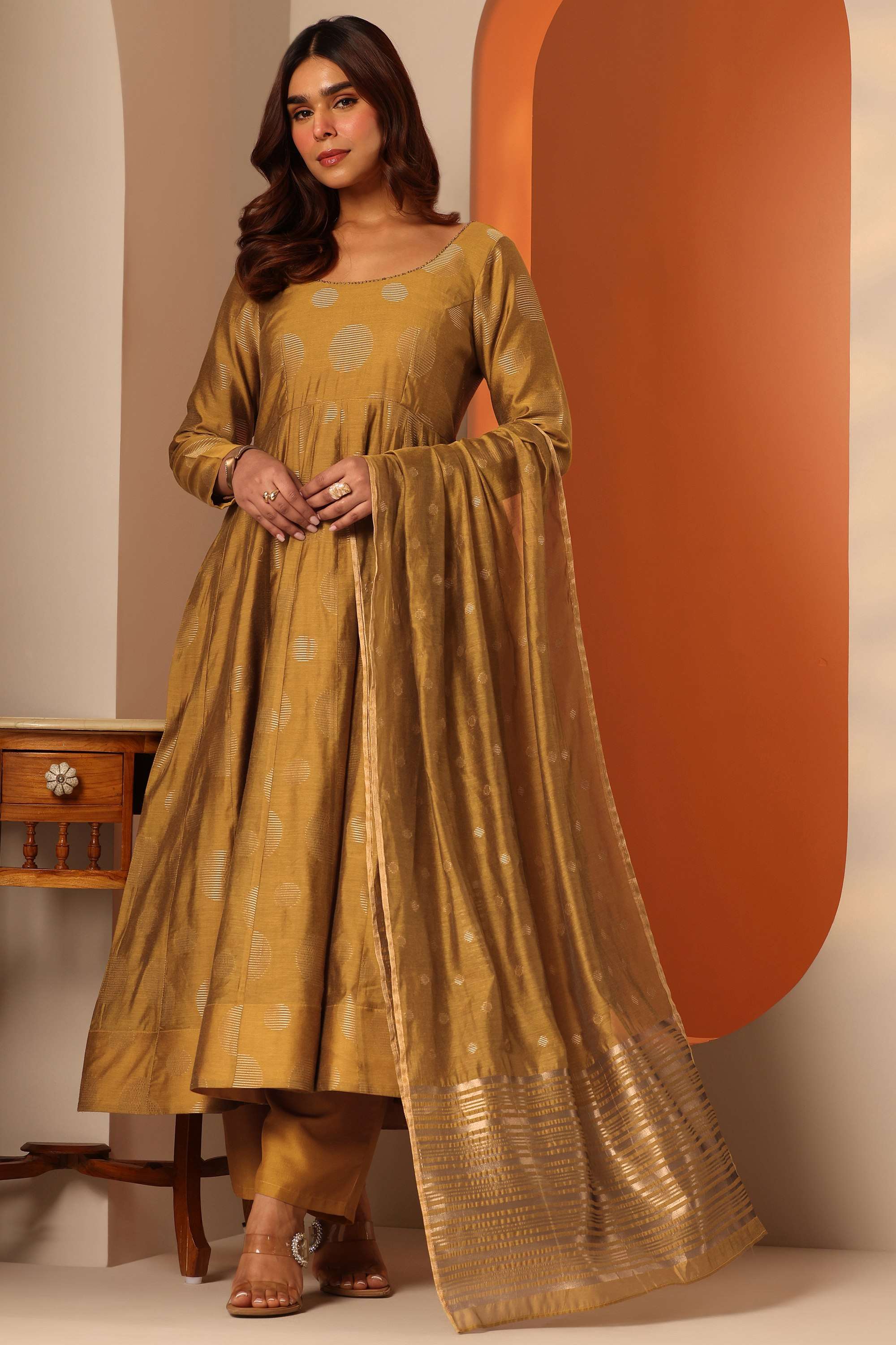 Blended-Fabric-Straight-Fit-Women-s-Kurta-Set