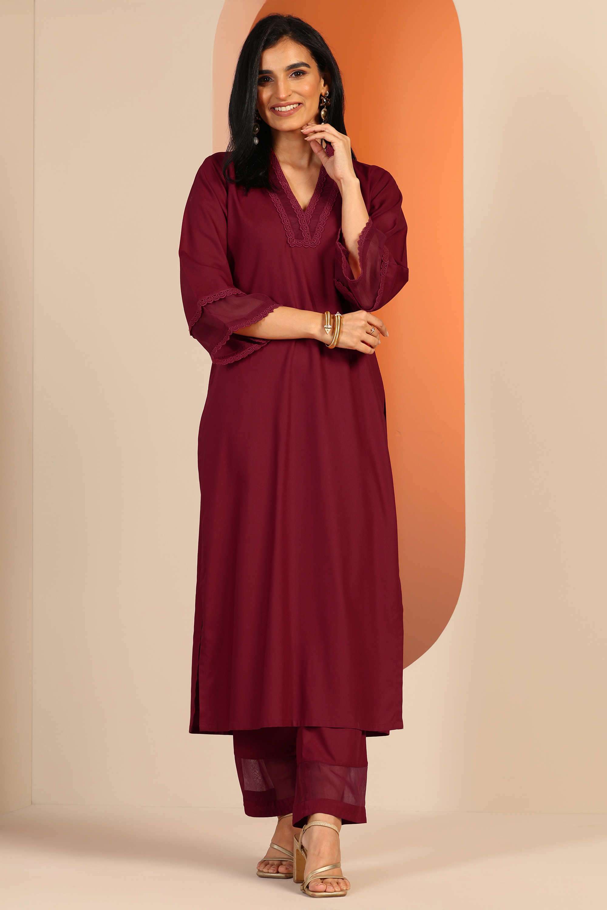 Floral-Rayon-Straight-Fit-Women-s-Co-Ord-Set