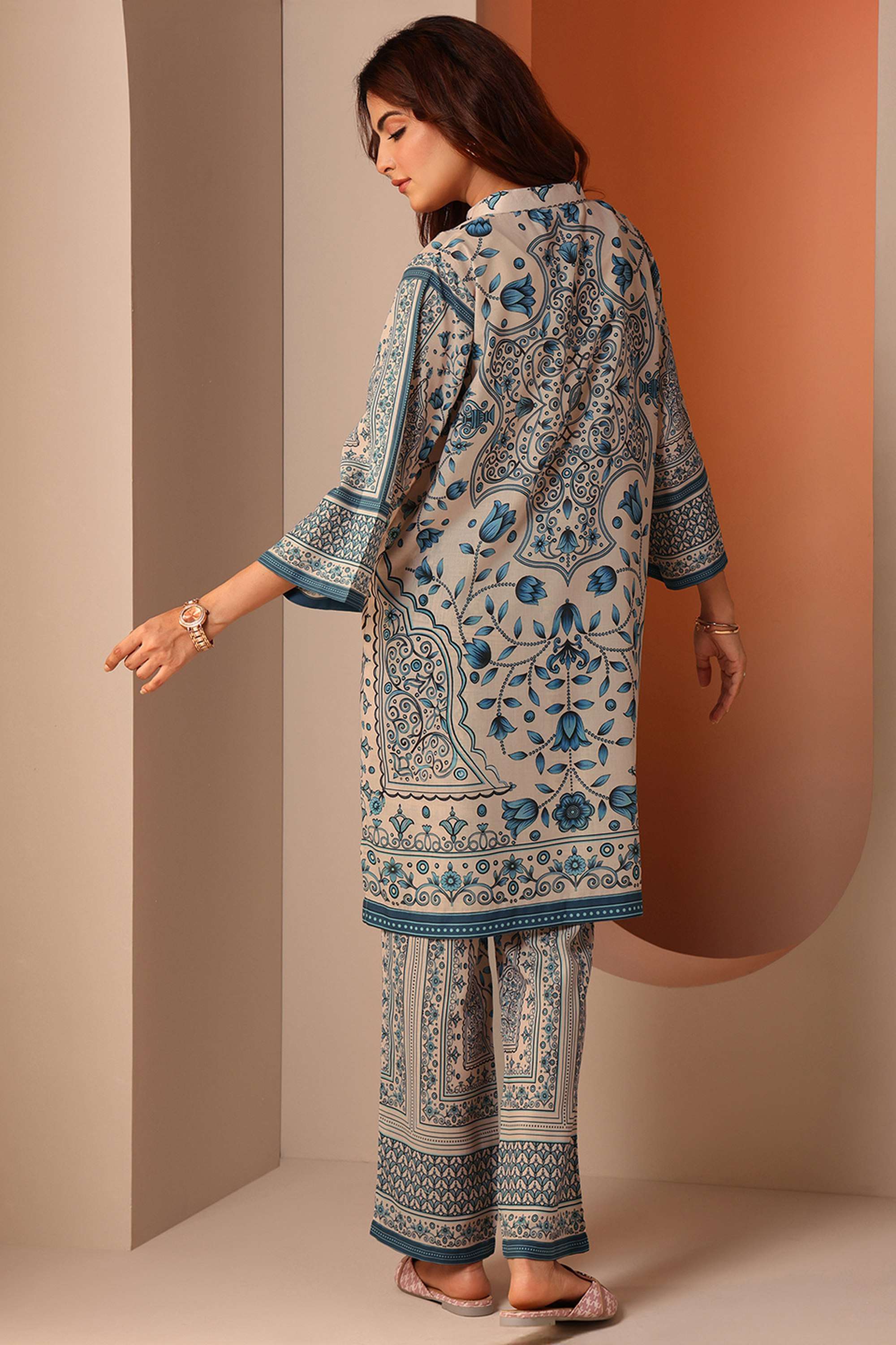 3/4-Sleeves-Regular-Fit-Cotton-Women-s-Co-Ord-Set