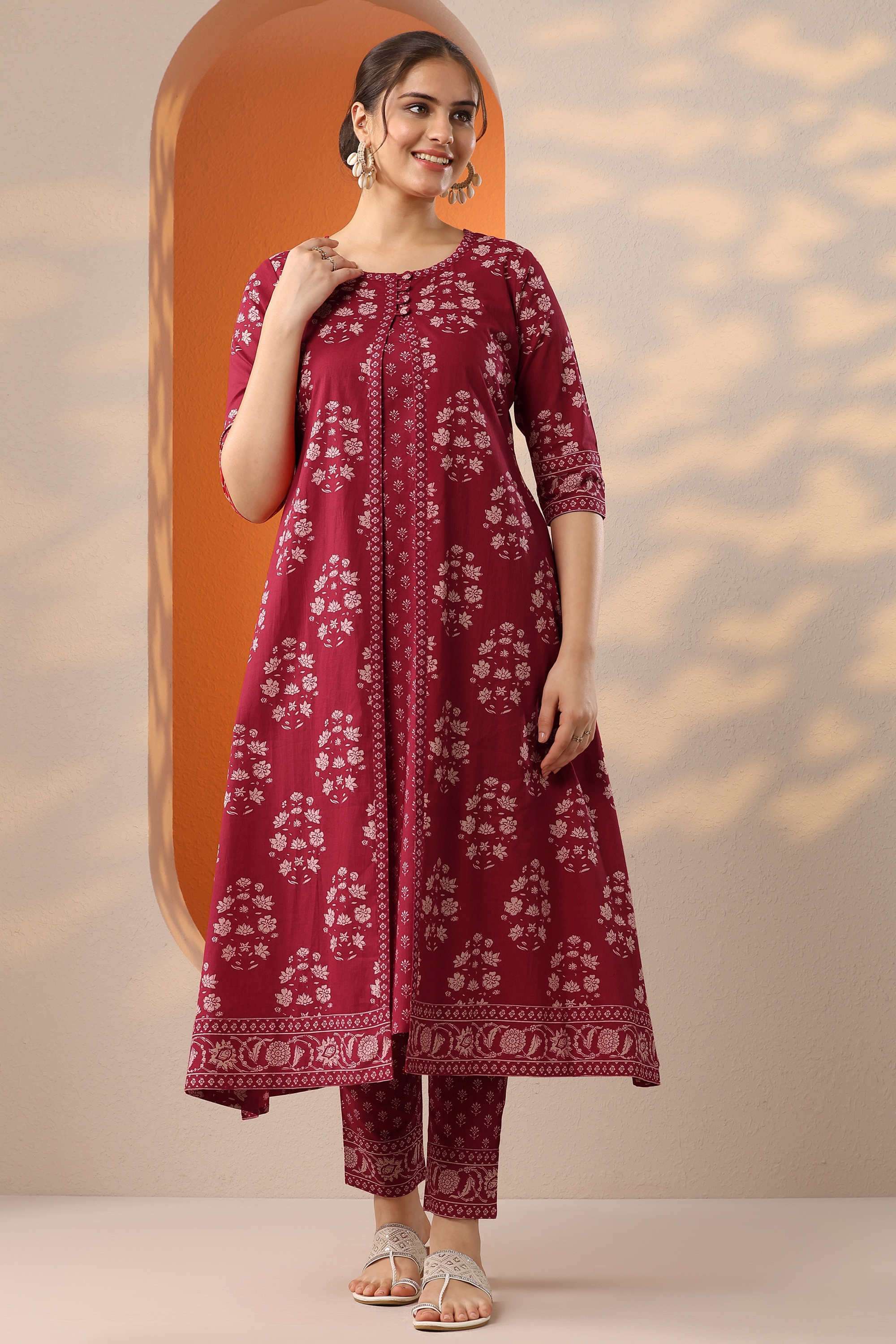 Floral-Cotton-Straight-Fit-Women-s-Kurta-Set