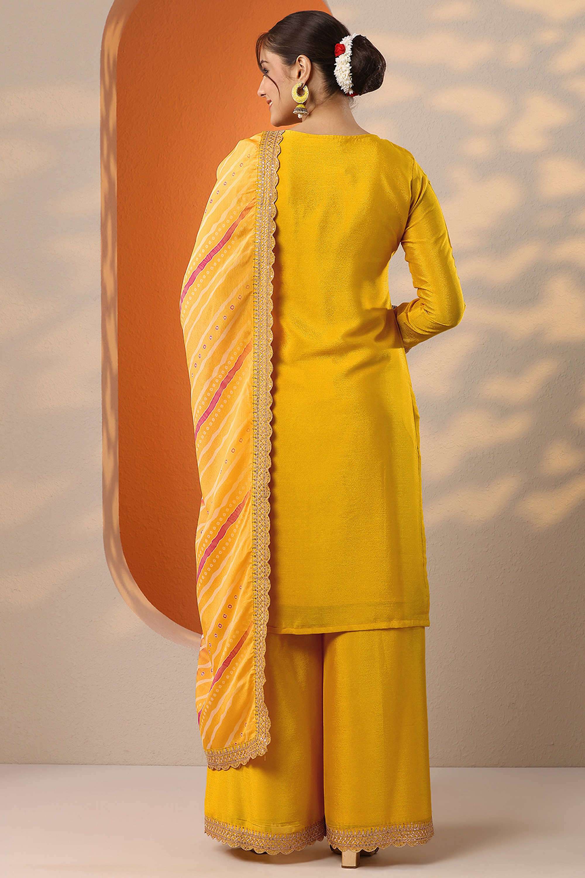 Floral-Blended-Fabric-Straight-Fit-Women-s-Kurta-Set