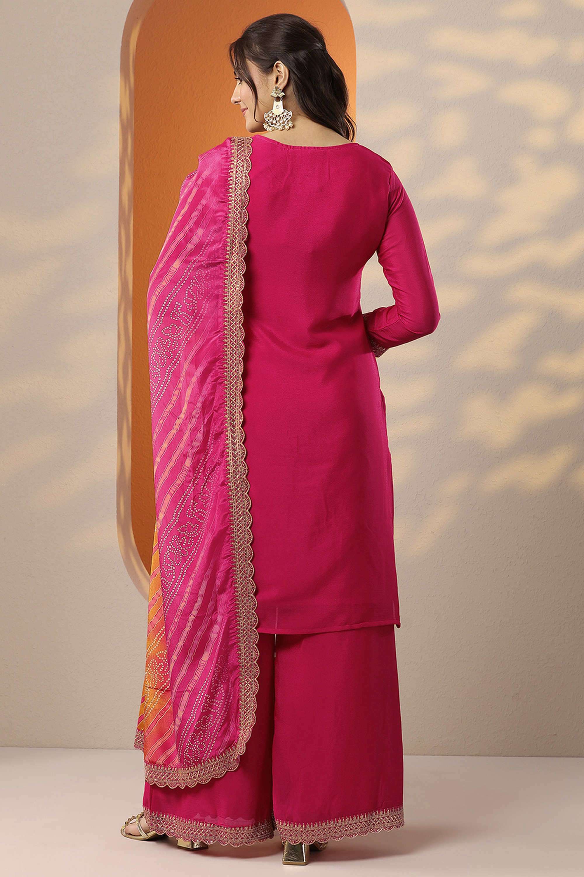 Floral-Blended-Fabric-Straight-Fit-Women-s-Kurta-Set