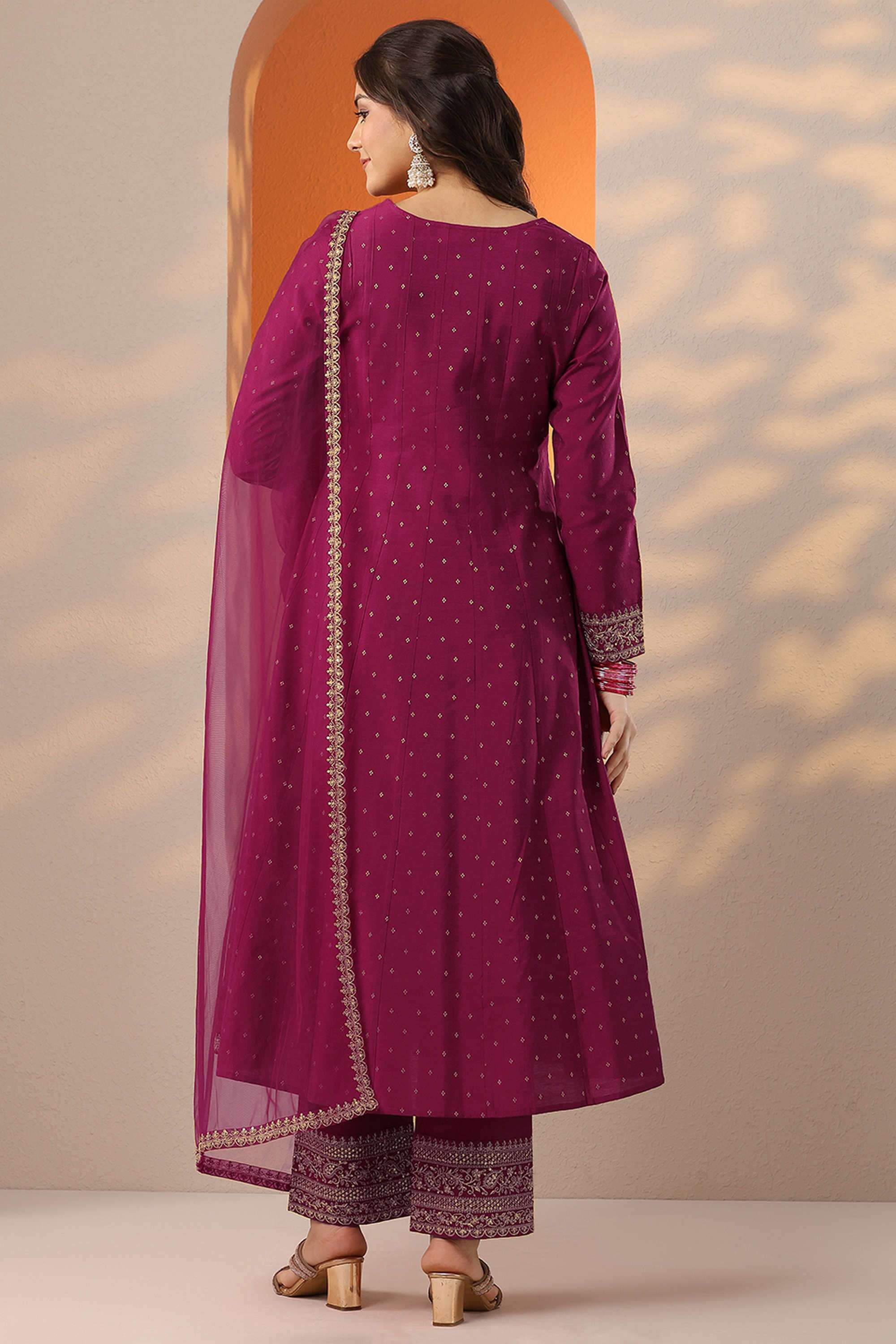 Floral-Blended-Fabric-Relaxed-Fit-Women-s-Kurta-Set