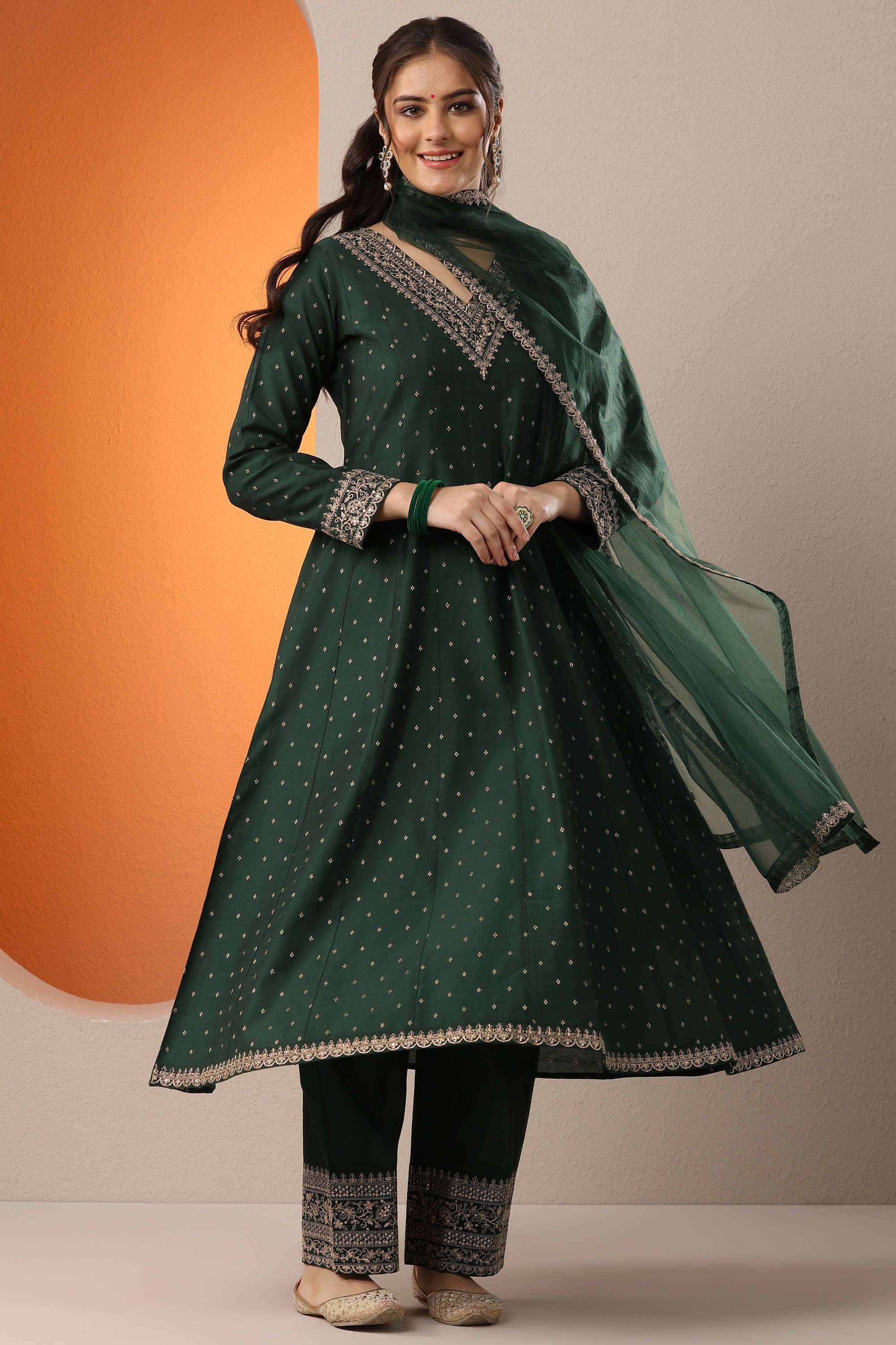 Floral-Blended-Fabric-Relaxed-Fit-Women-s-Kurta-Set