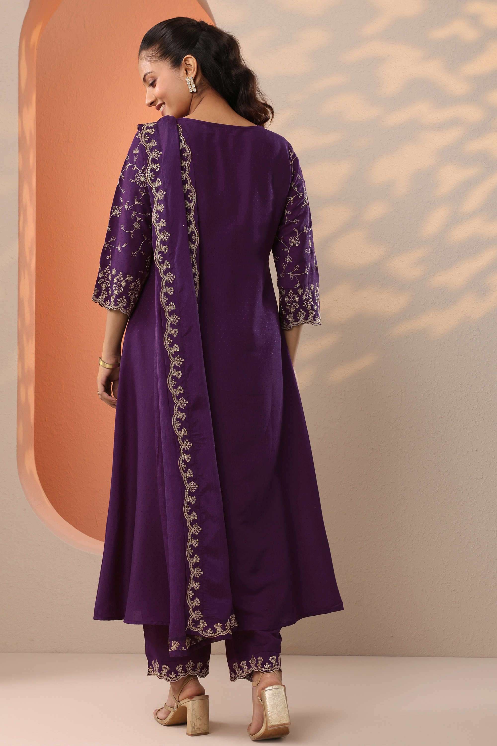 Floral-Blended-Fabric-Relaxed-Fit-Women-s-Kurta-Set