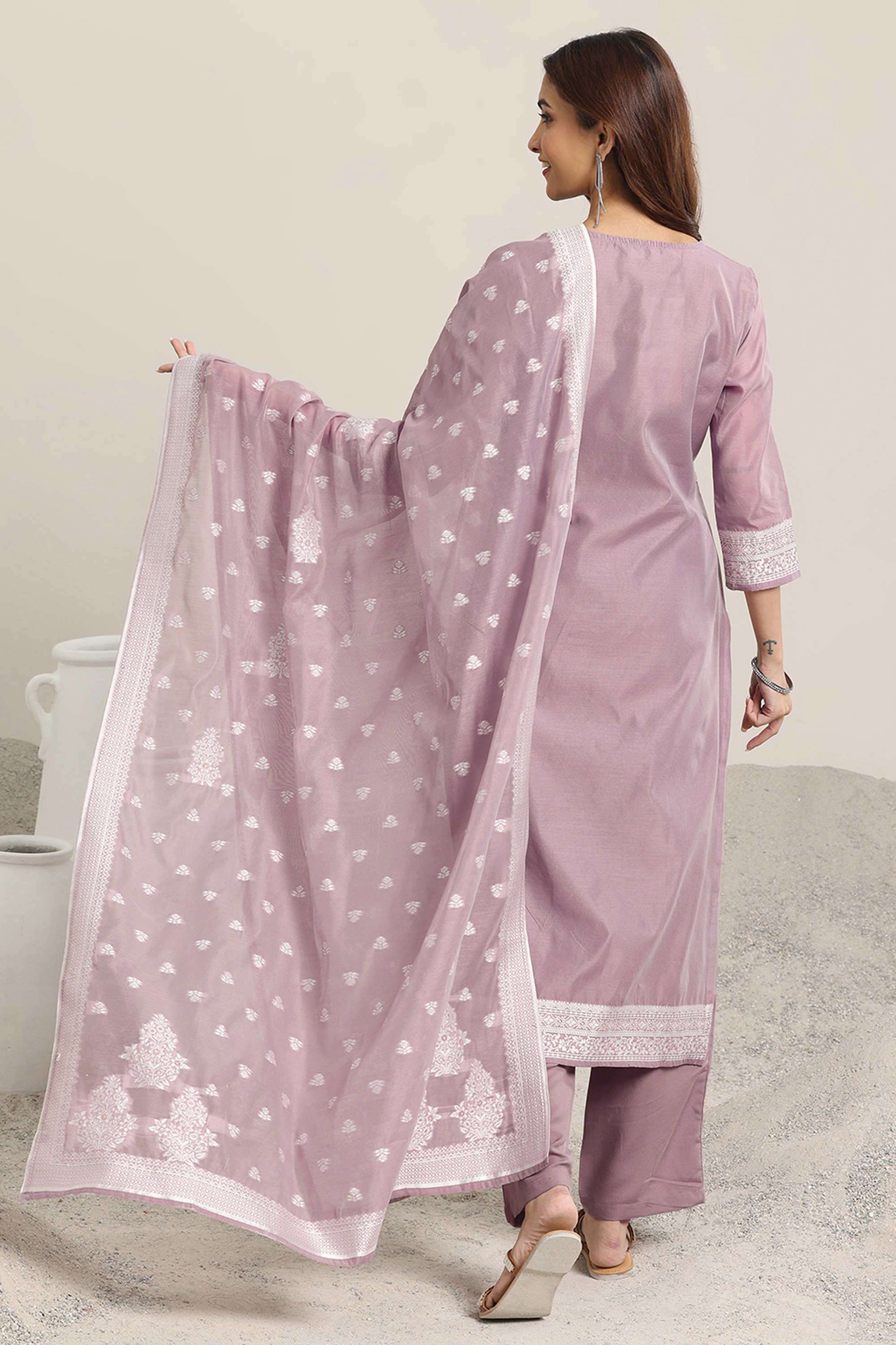 Floral-Blended-Fabric-Straight-Fit-Women-s-Kurta-Set