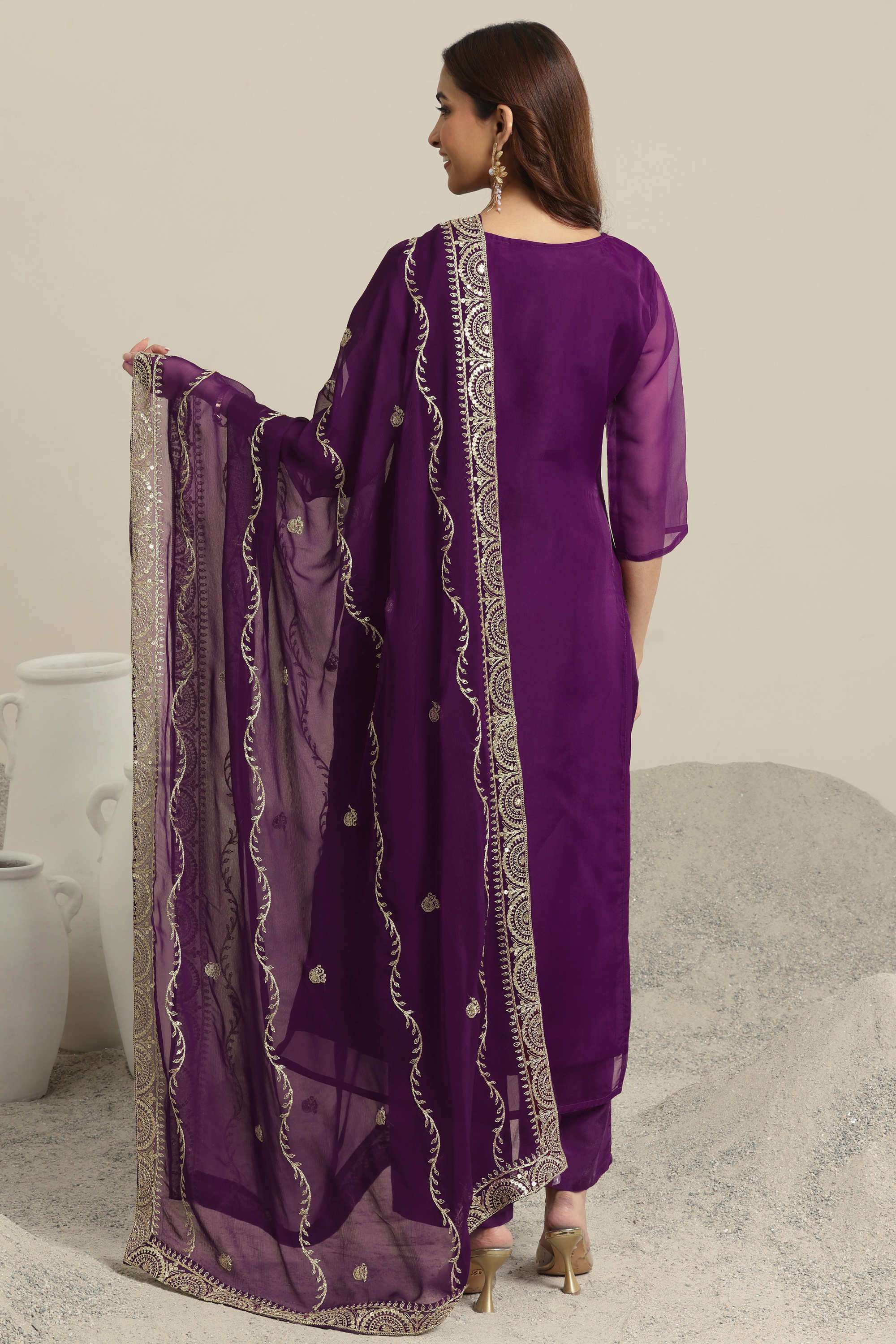 Traditional-Organza-Straight-Fit-Women-s-Kurta-Set