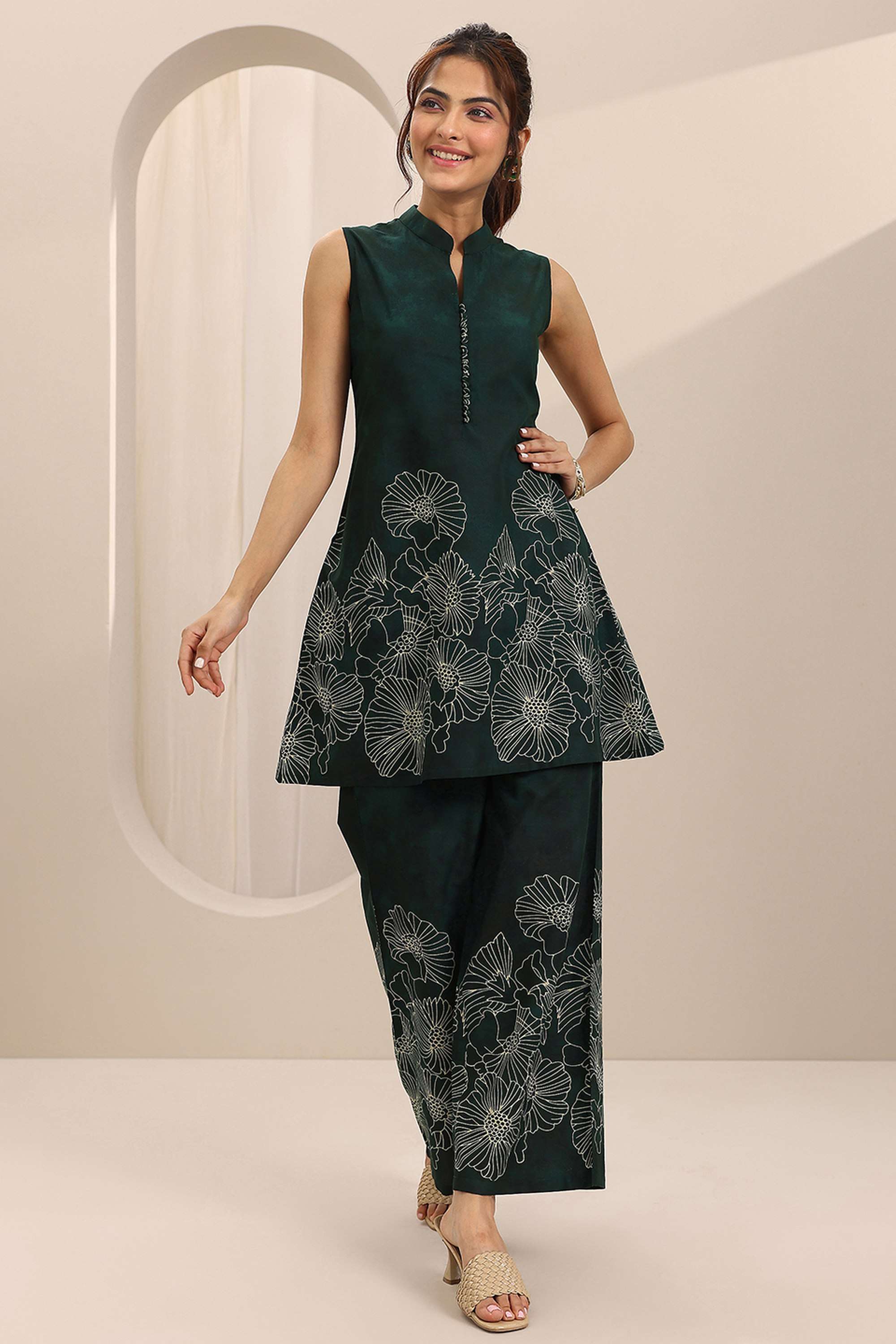 Printed-Cotton-Round-Neck-Women-s-Casual-Wear-Co-Ord-Set