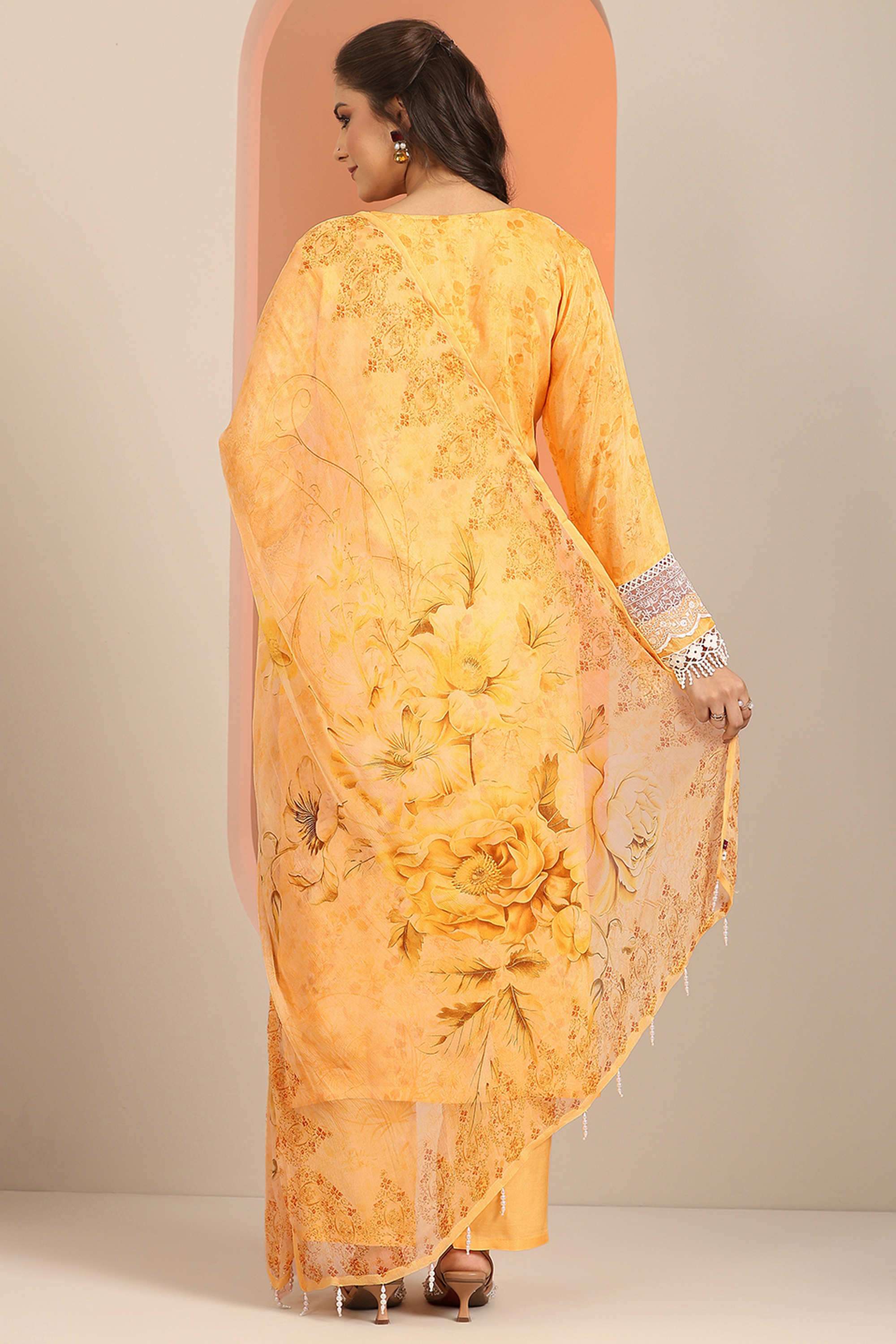 Embroidered-Calf-Length-Muslin-Woven-Women-s-Kurta-Set