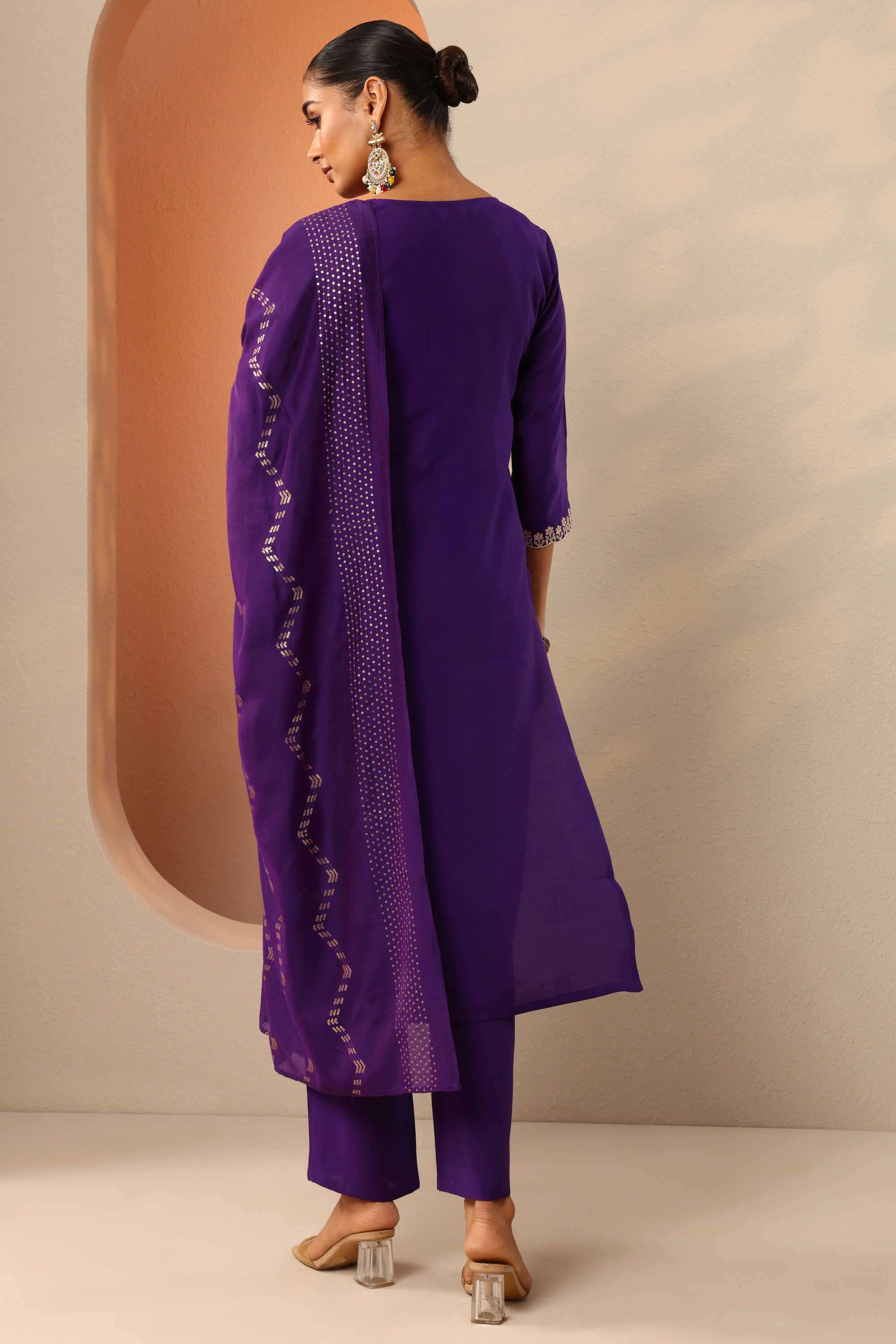 Traditional-Blended-Fabric-Straight-Fit-Women-s-Kurta-Set