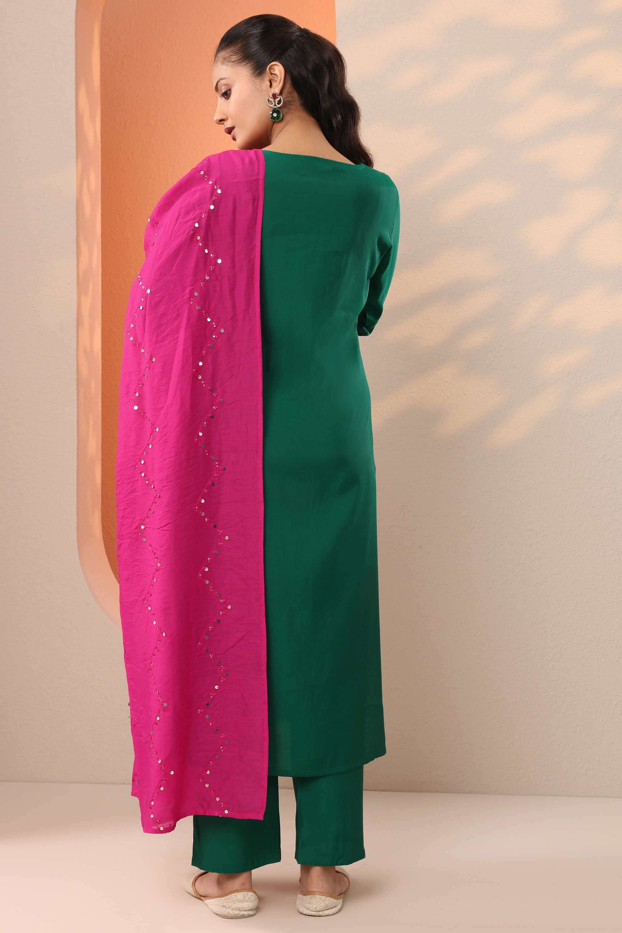 Traditional-Blended-Fabric-Straight-Fit-Women-s-Kurta-Set