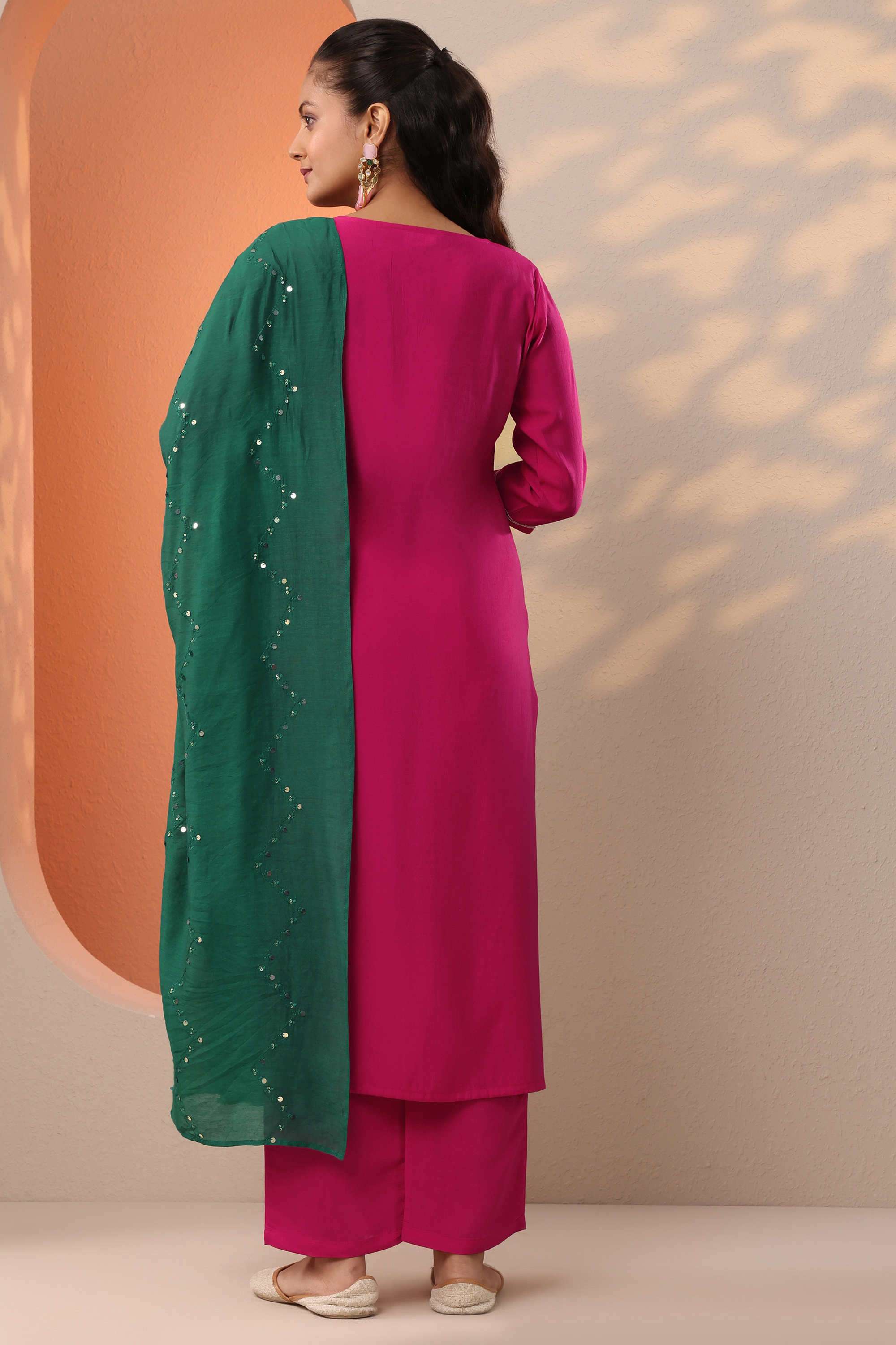 Traditional-Blended-Fabric-Straight-Fit-Women-s-Kurta-Set