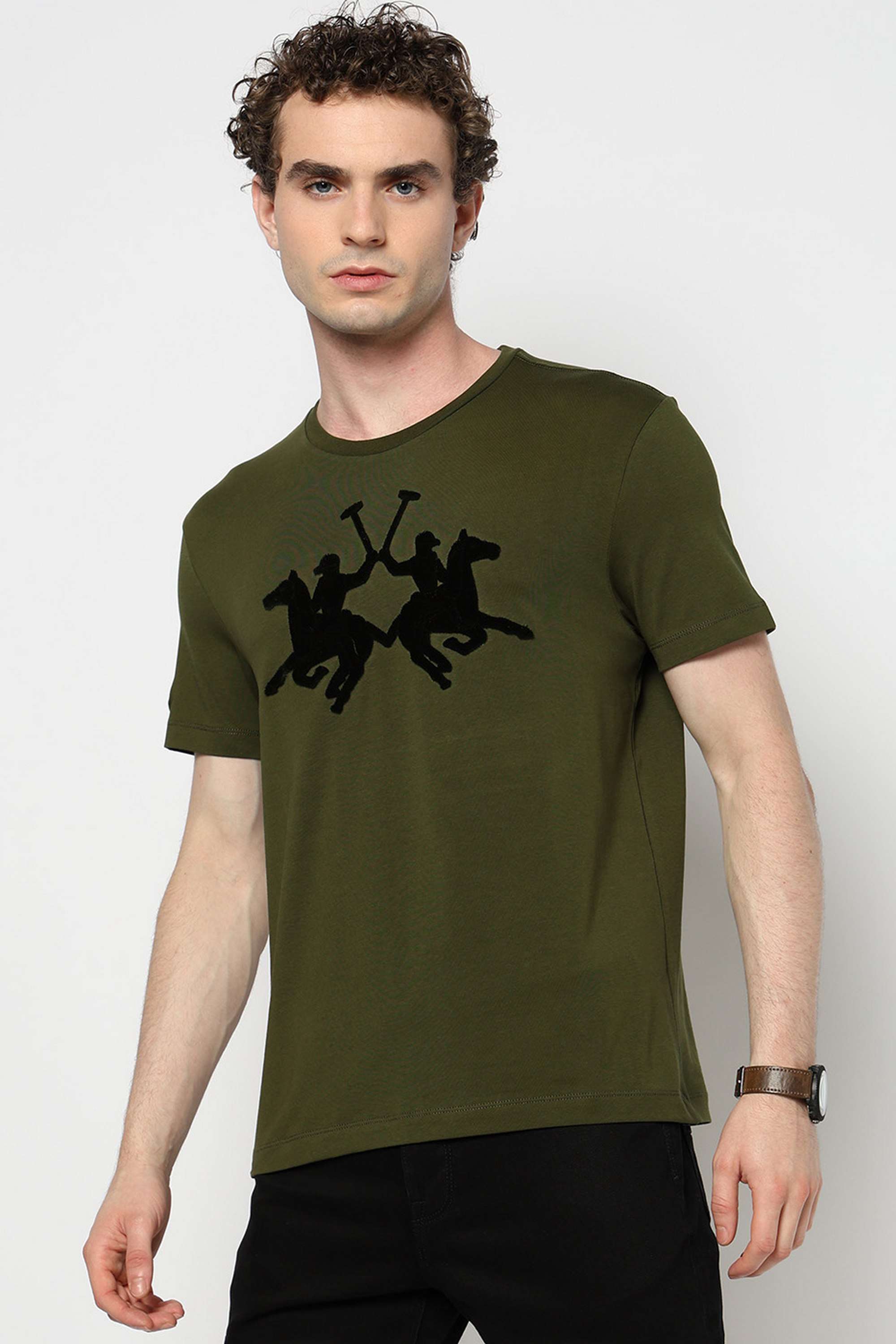 Printed-Blended-Fabric-Slim-Fit-Men-T-Shirt