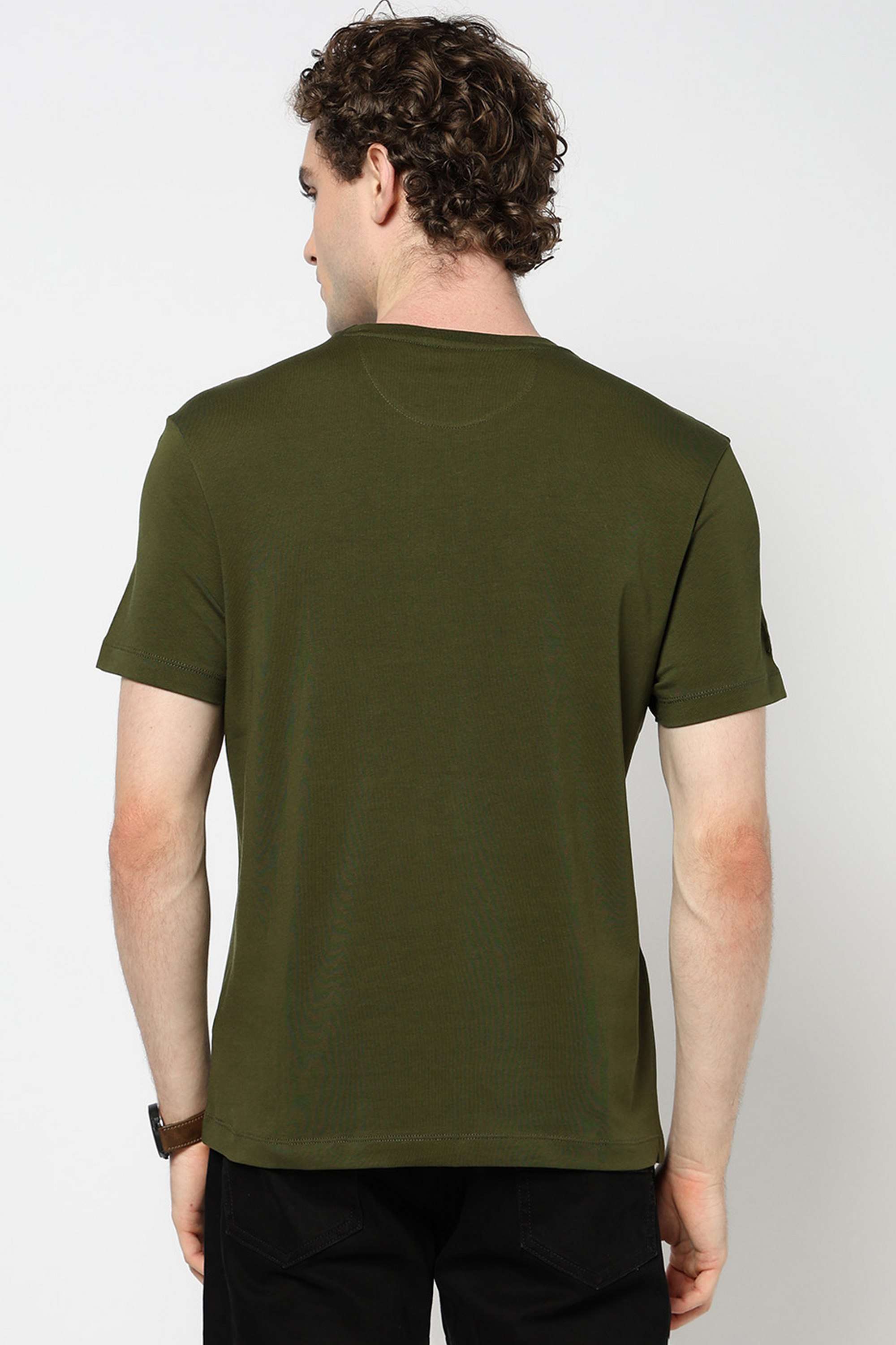 Printed-Blended-Fabric-Slim-Fit-Men-T-Shirt