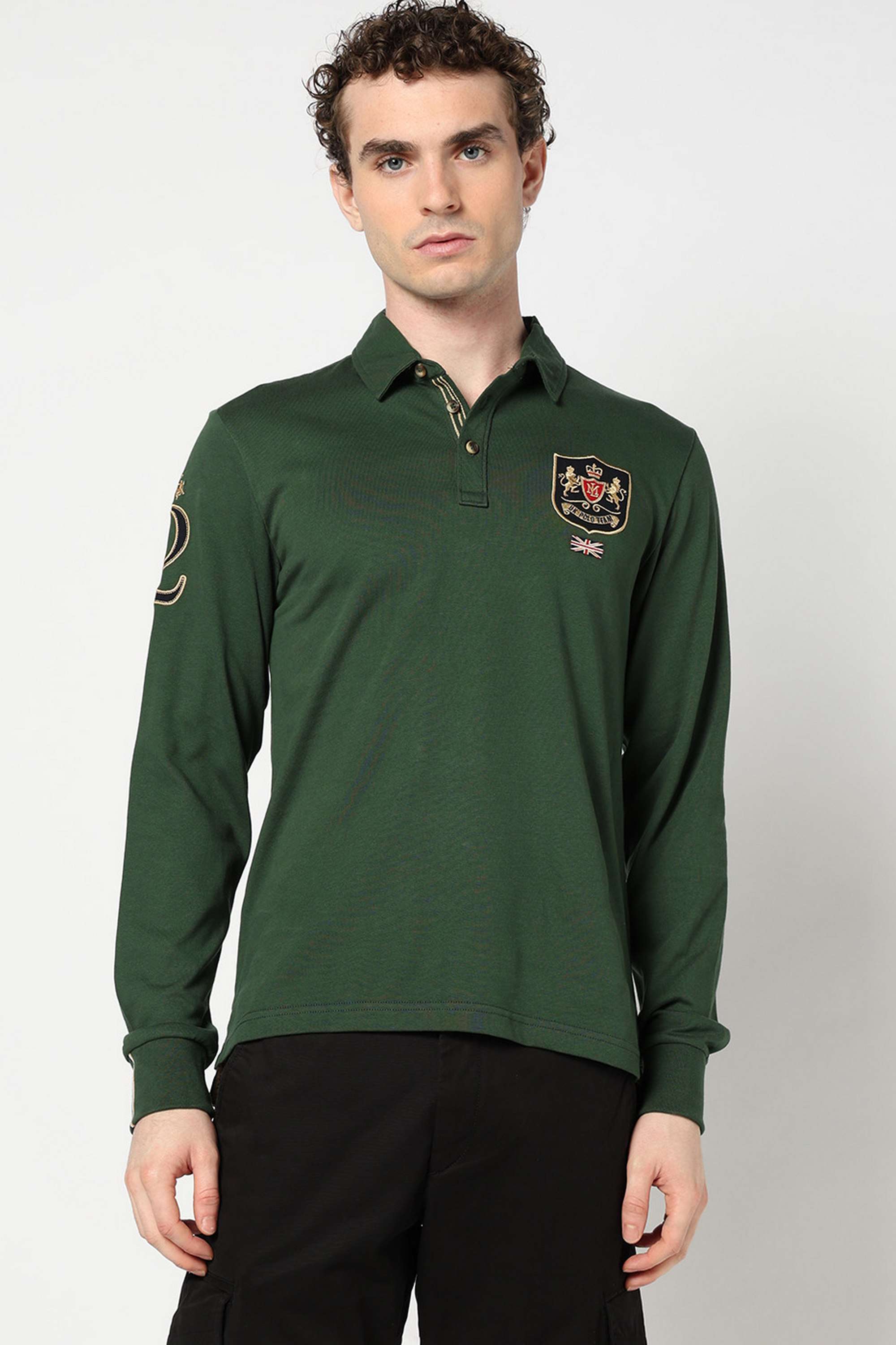 Solid-Blended-Fabric-Polo-Men-s-T-Shirt