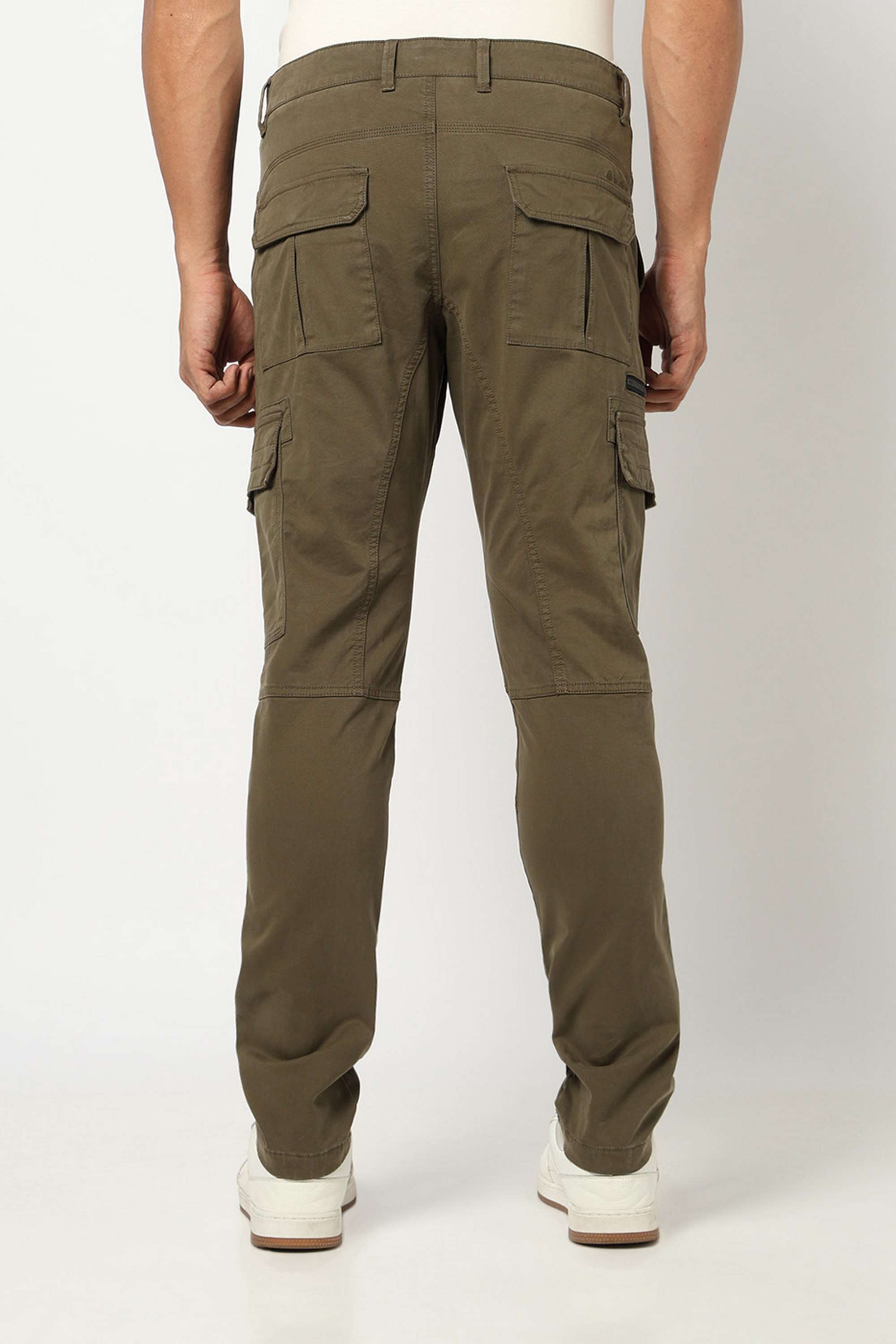 Solid-Cotton-Blend-Slim-Fit-Men-s-Trousers