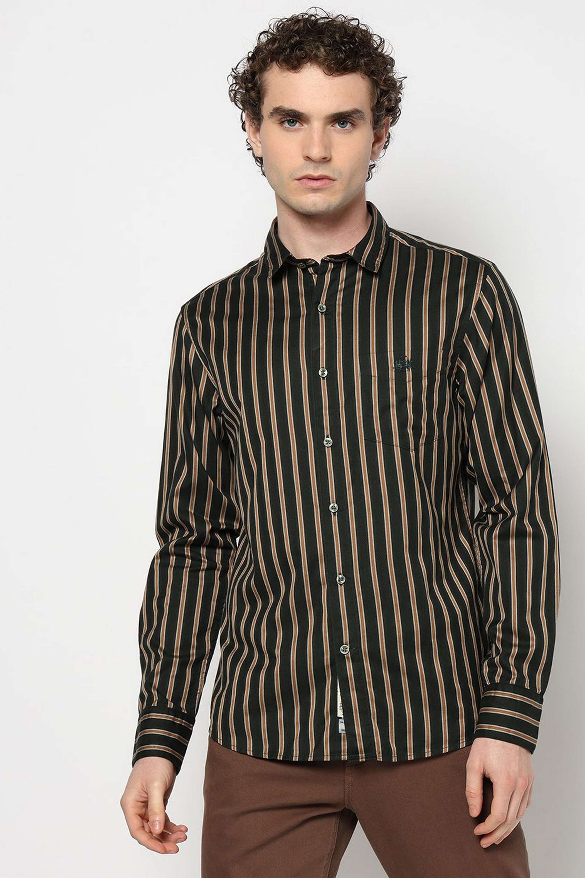 Stripes-Blended-Fabric-Regular-Fit-Men-s-Shirt