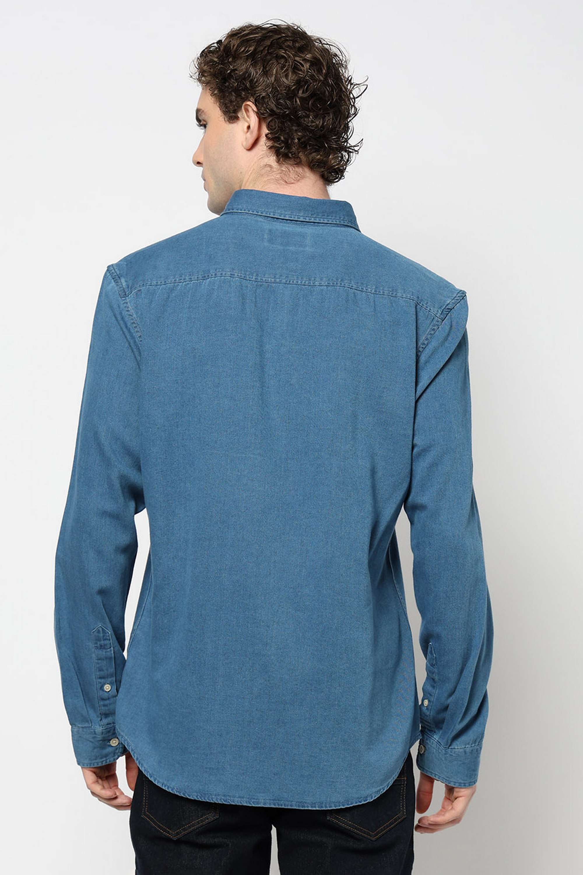 Solid-Cotton-Slim-Fit-Men-s-Casual-Shirt