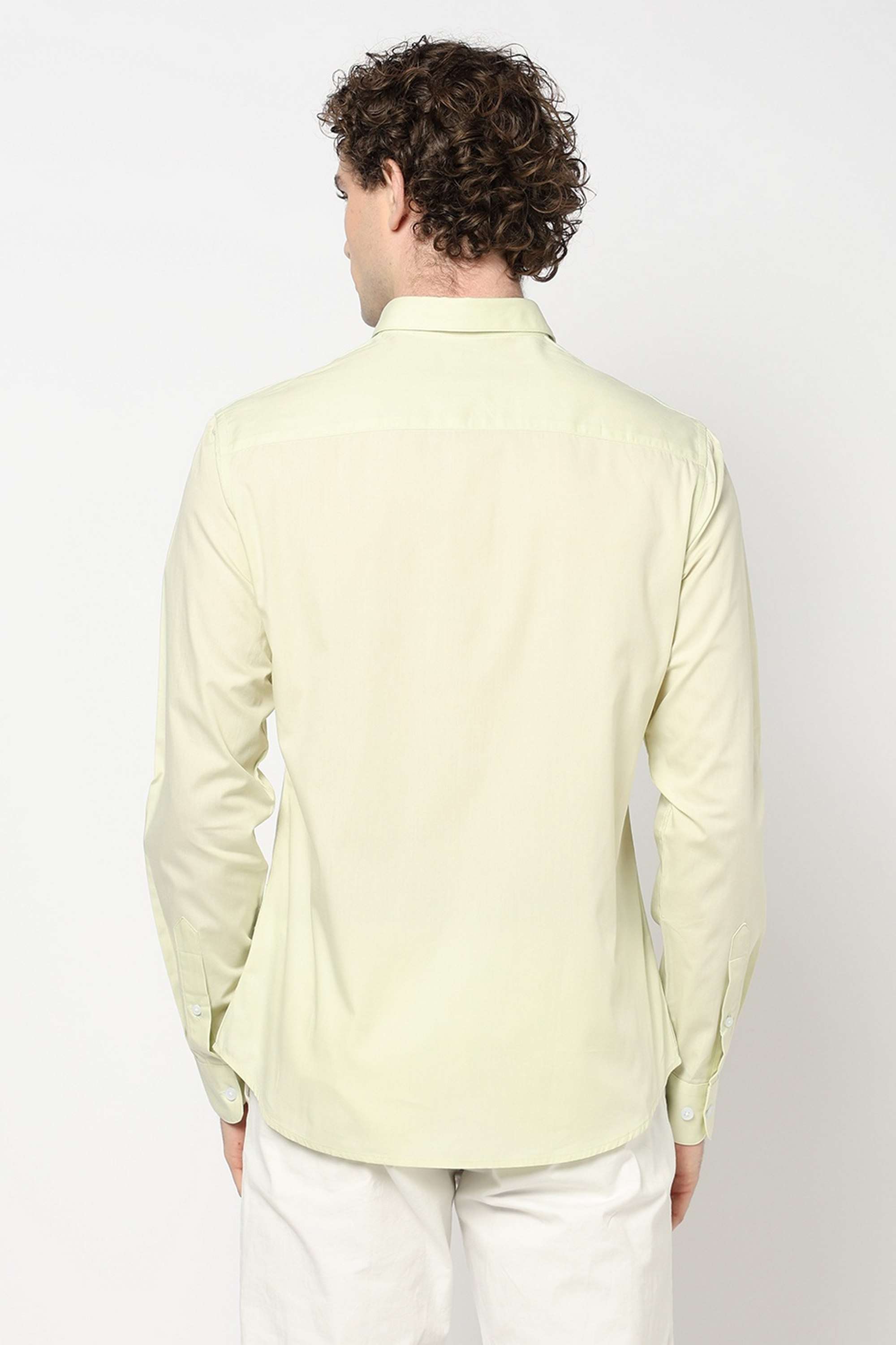 Solid-Blended-Fabric-Slim-Fit-Men-s-Shirt