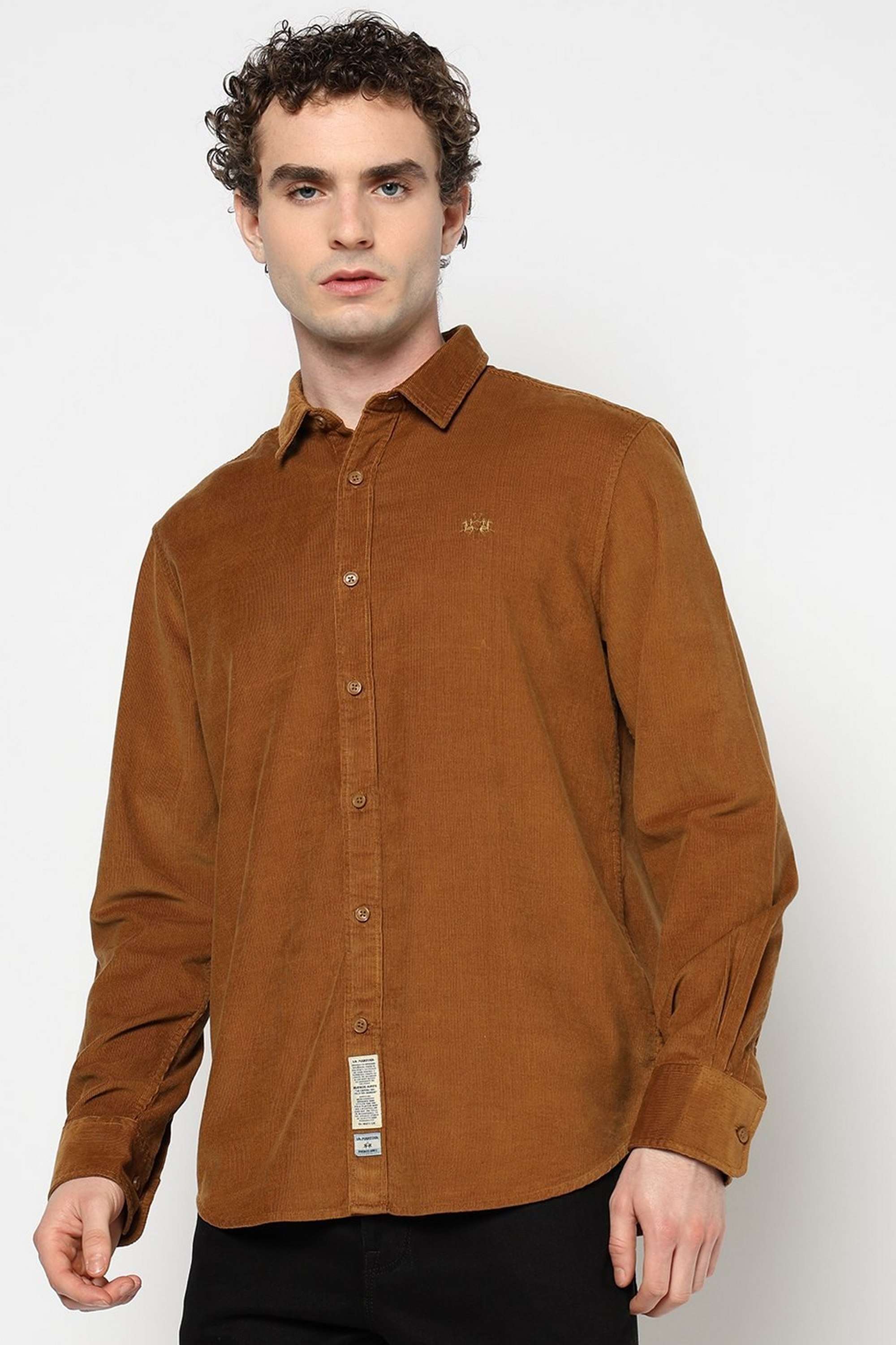 Solid-Cotton-Regular-Fit-Men-s-Casual-Shirt