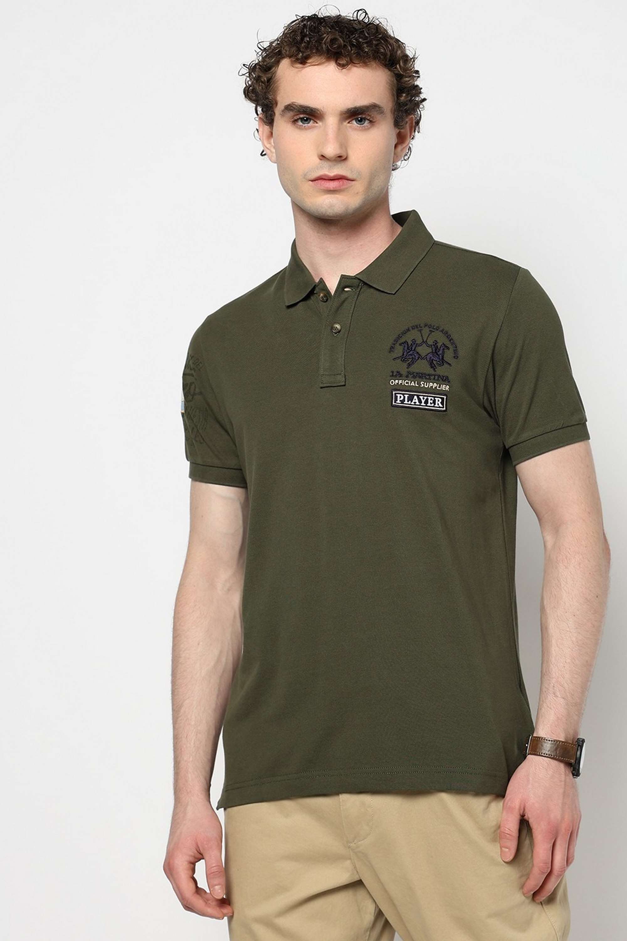 Solid-Cotton-Slim-Fit-Men-Polo-T-Shirt