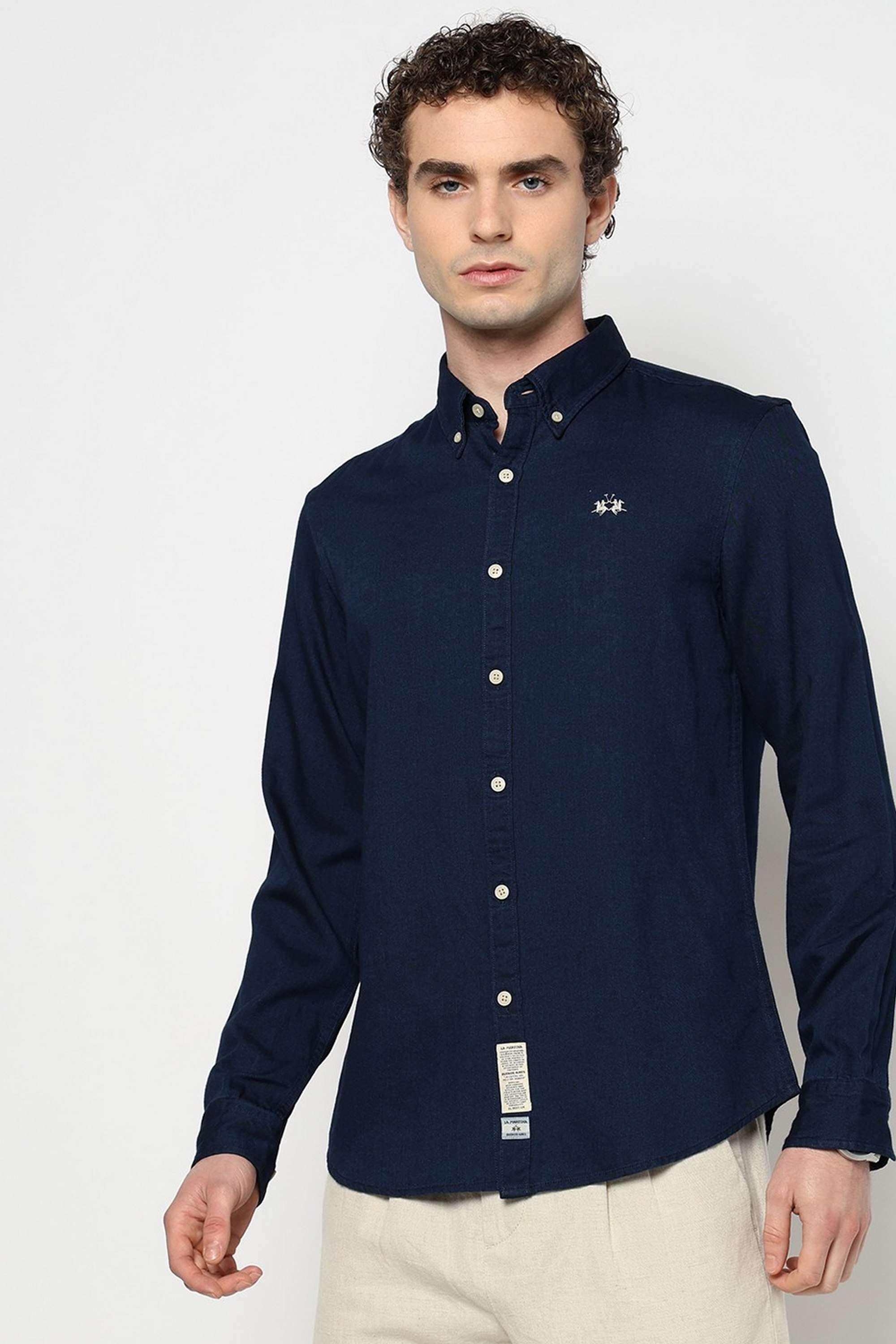 Solid-Cotton-Slim-Fit-Men-s-Casual-Shirt