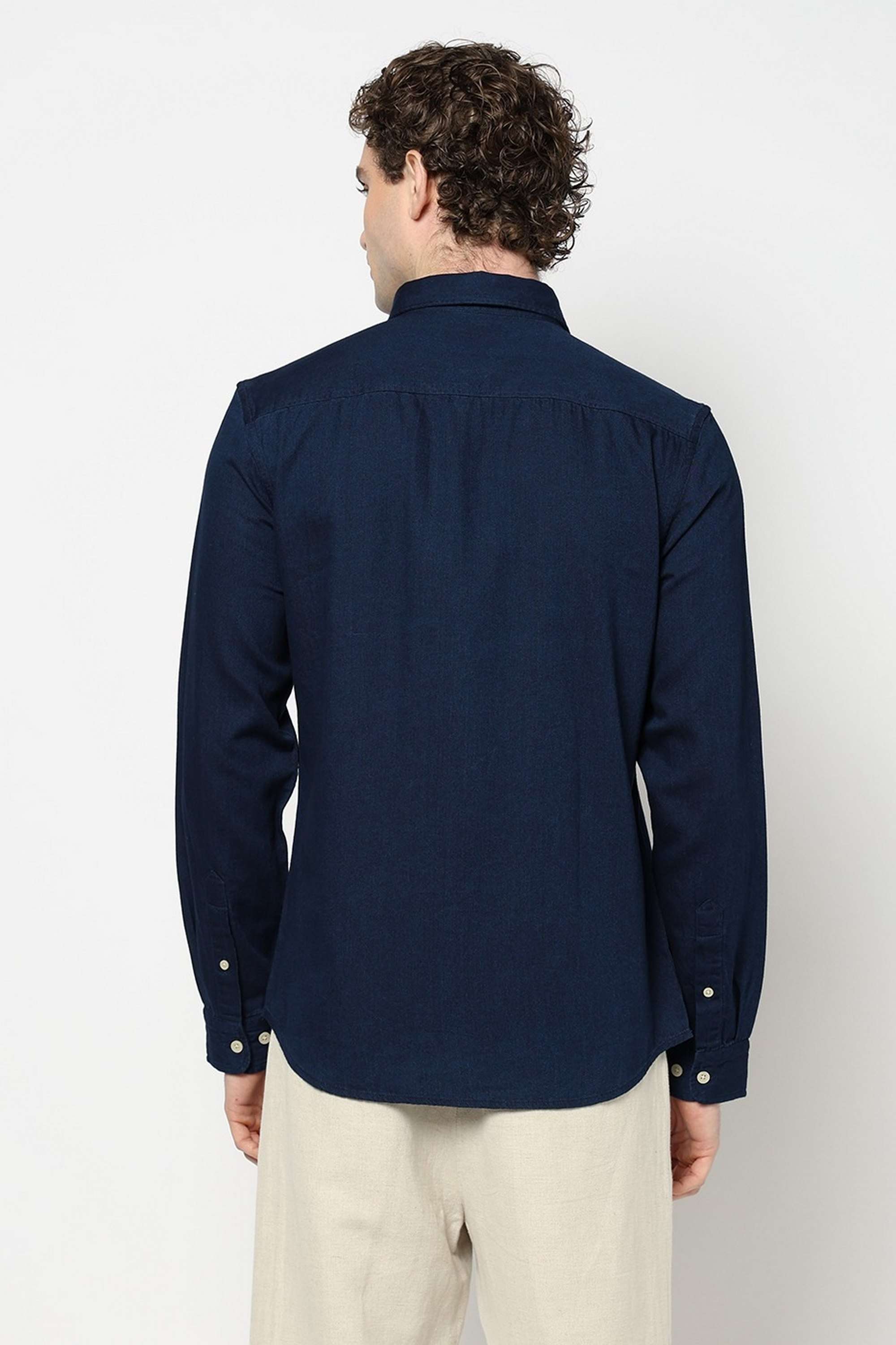 Solid-Cotton-Slim-Fit-Men-s-Casual-Shirt