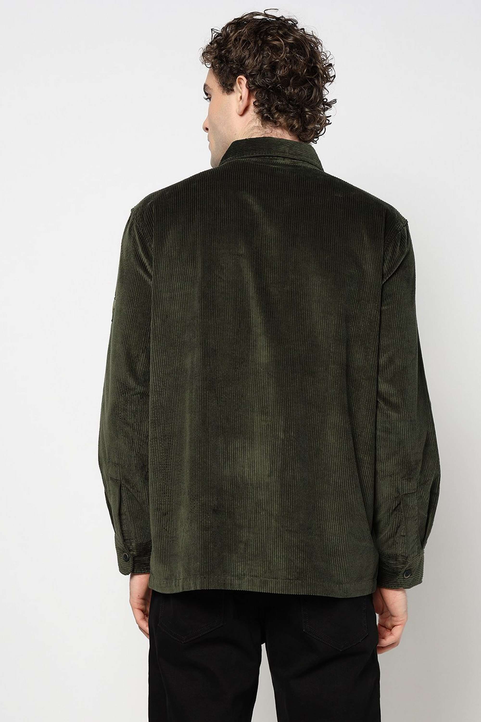 Solid-Blended-Fabric-Regular-Fit-Men-s-Shirt