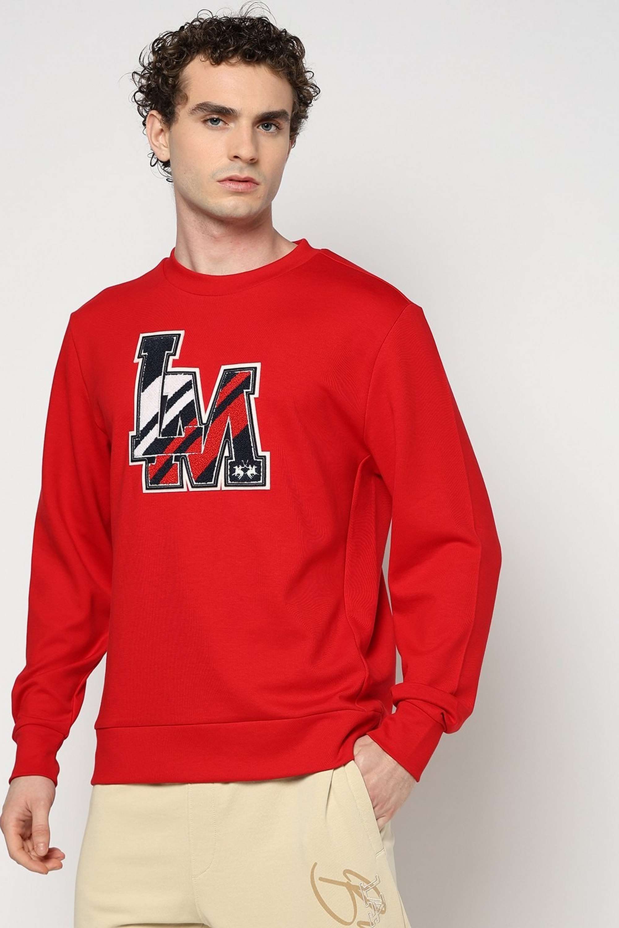 Solid-Blended-Fabric-Regular-Fit-Men-s-Sweatshirt