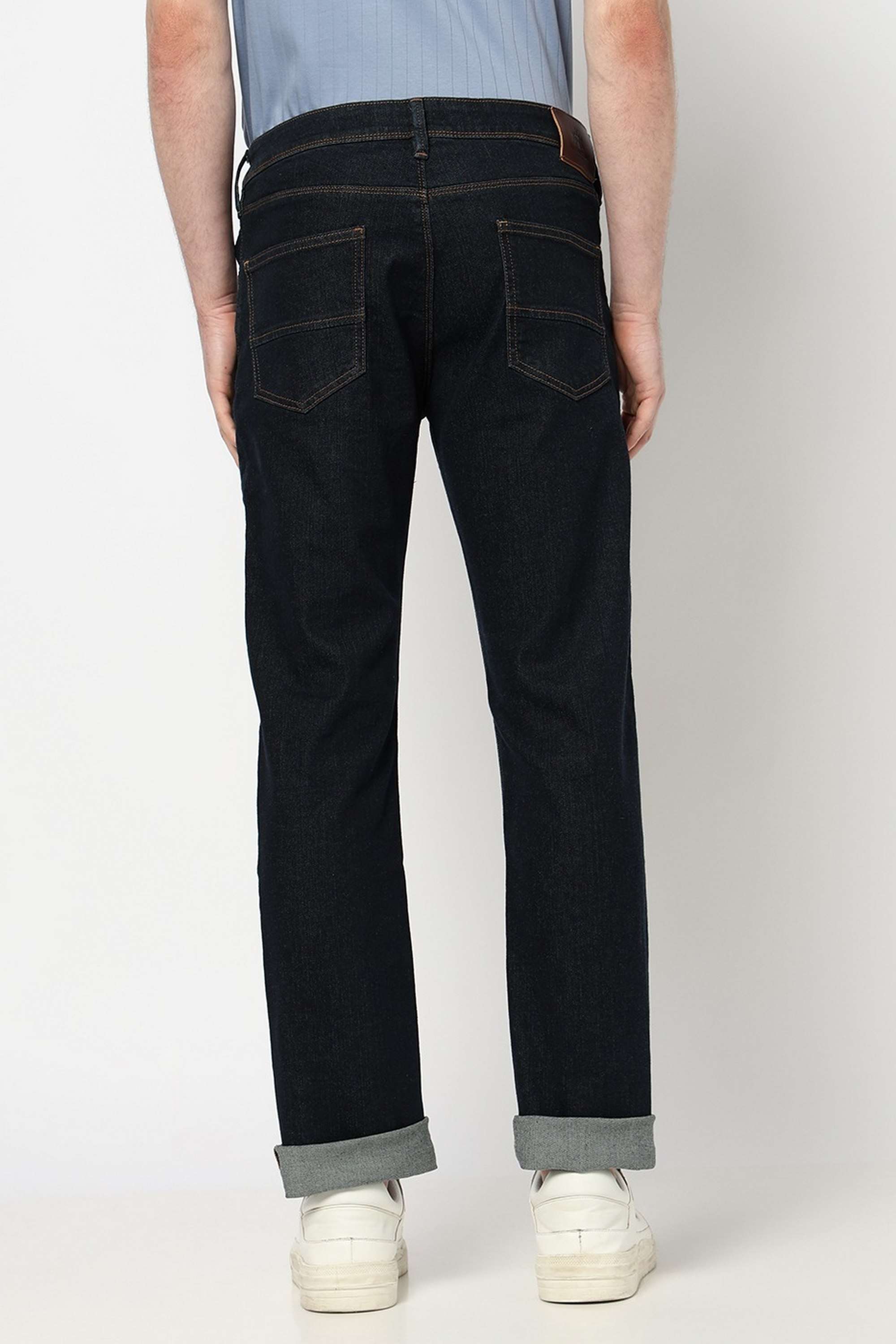 Solid-Cotton-Blend-Slim-Fit-Men-s-Jeans