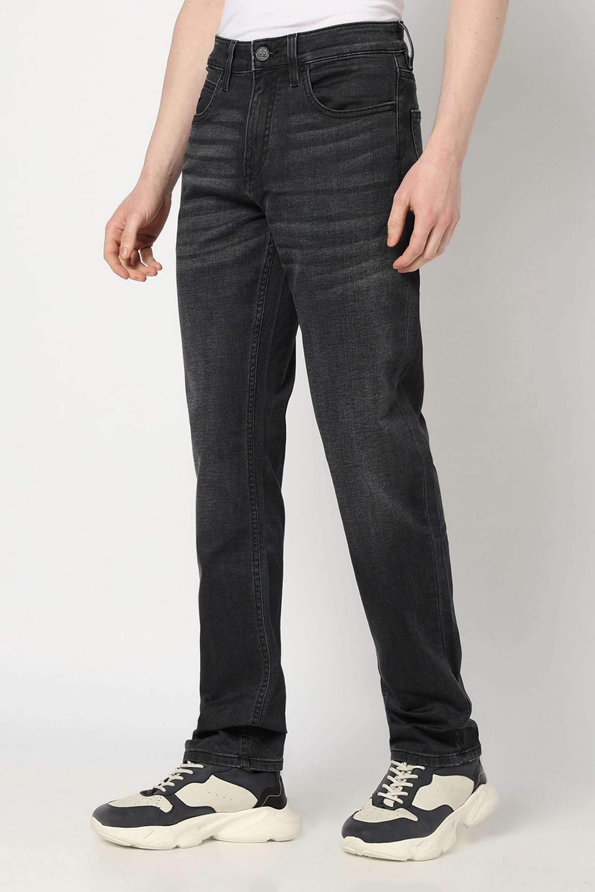 Solid-Cotton-Blend-Slim-Fit-Men-s-Jeans