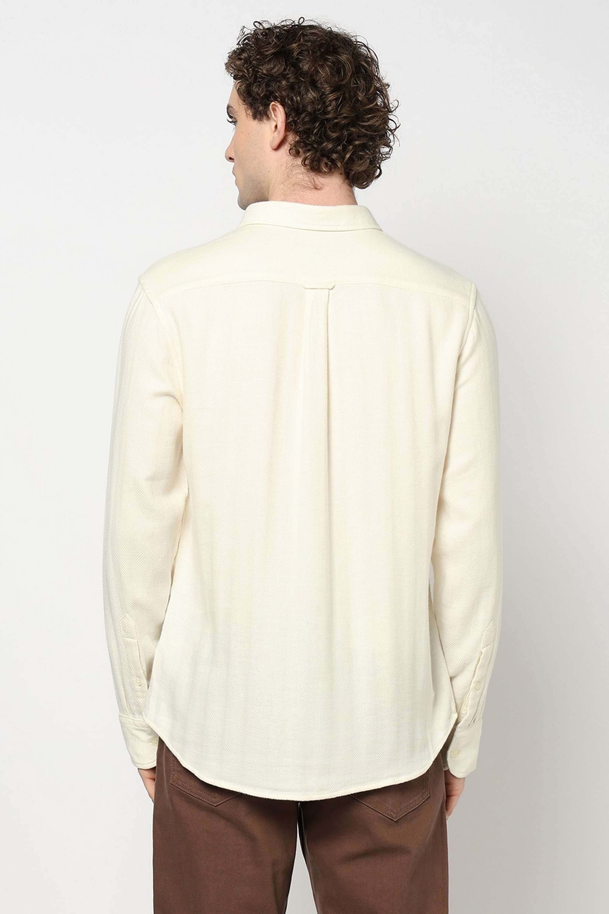 Solid-Blended-Fabric-Regular-Fit-Men-s-Shirt