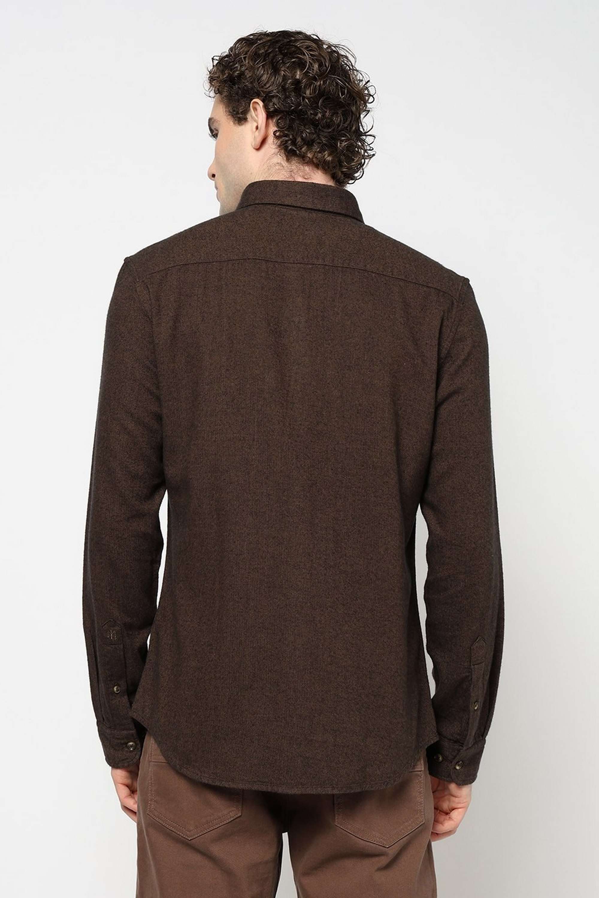 Solid-Blended-Fabric-Slim-Fit-Men-s-Shirt