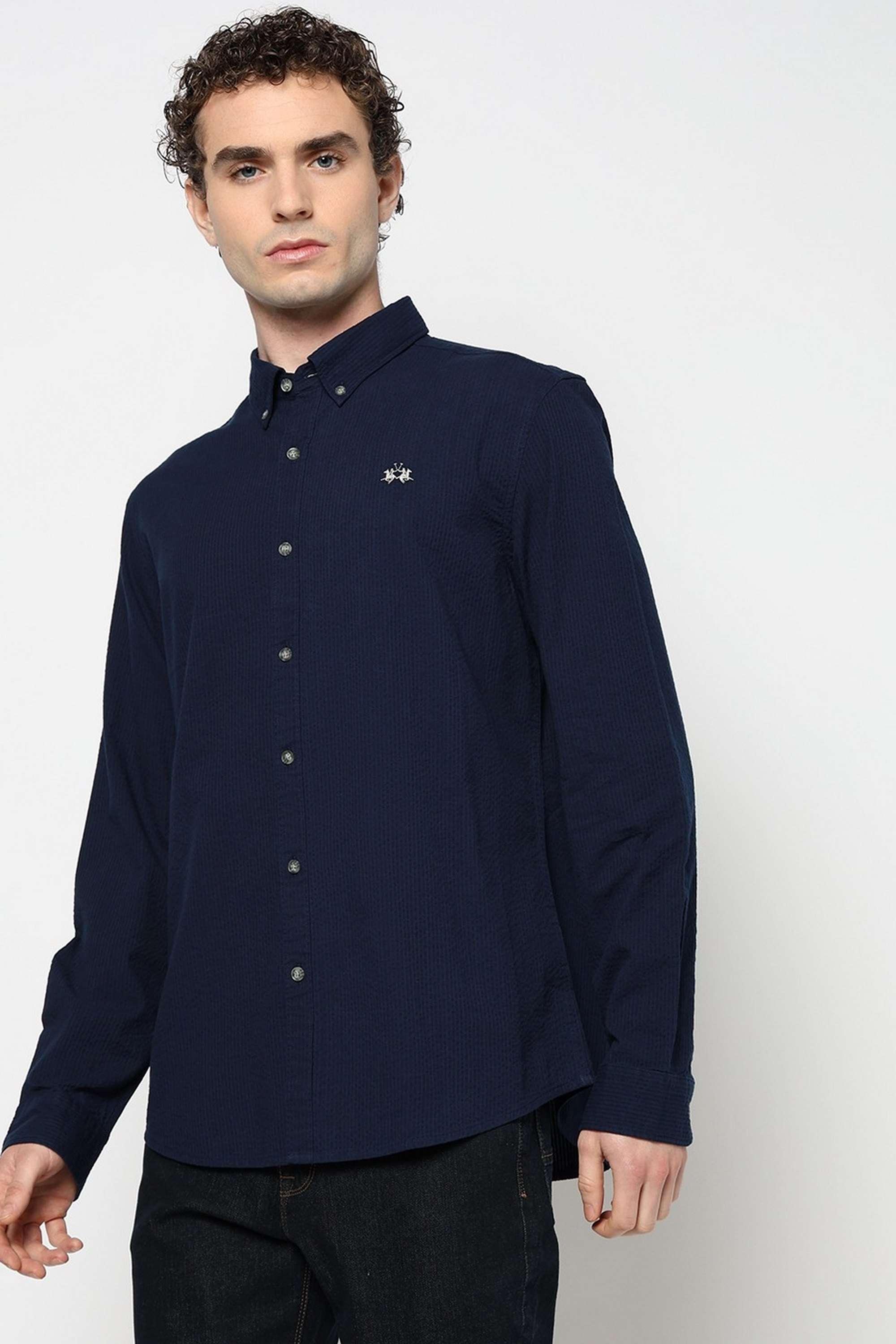 Solid-Cotton-Slim-Fit-Men-s-Casual-Shirt