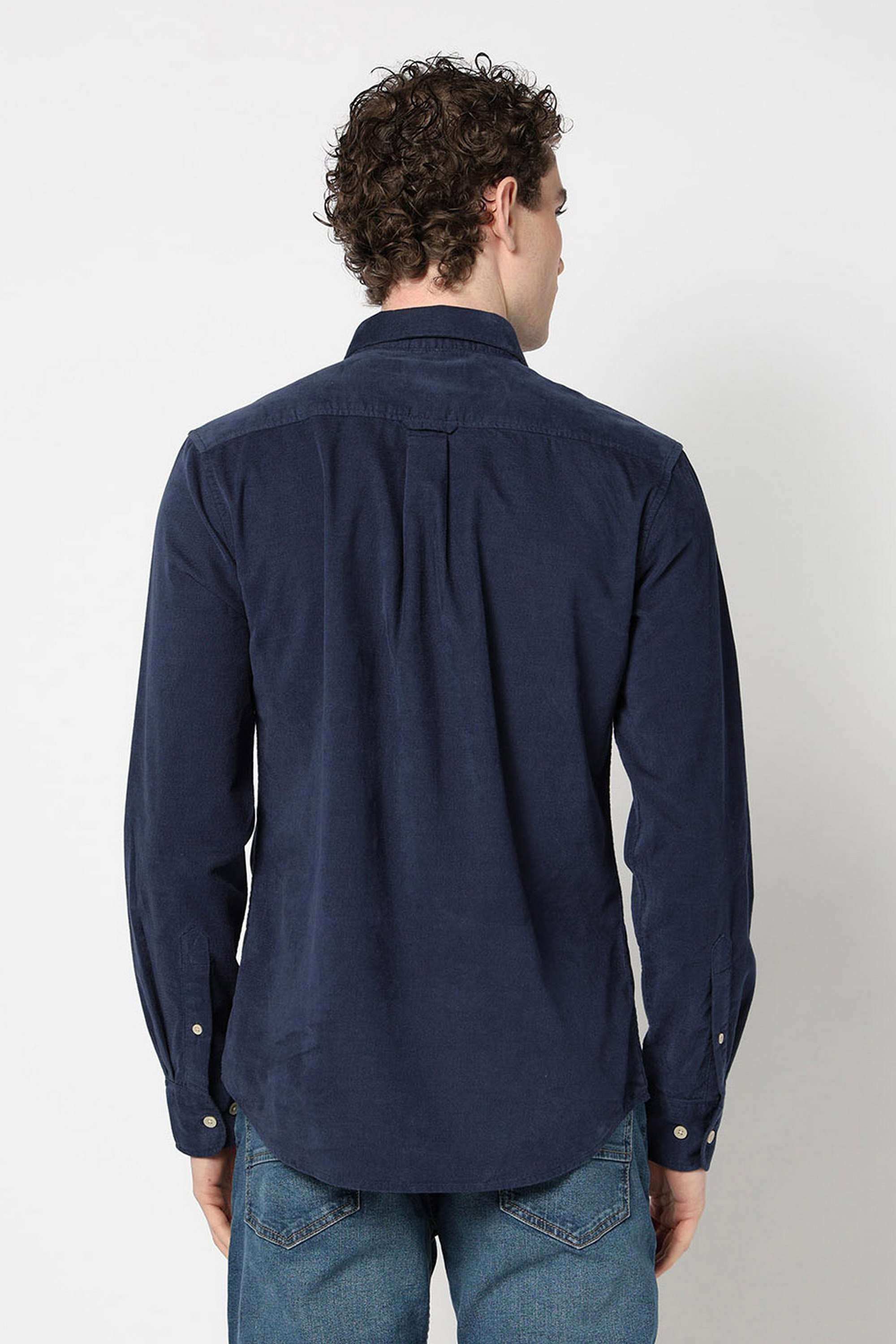 Solid-Blended-Fabric-Regular-Fit-Men-s-Shirt