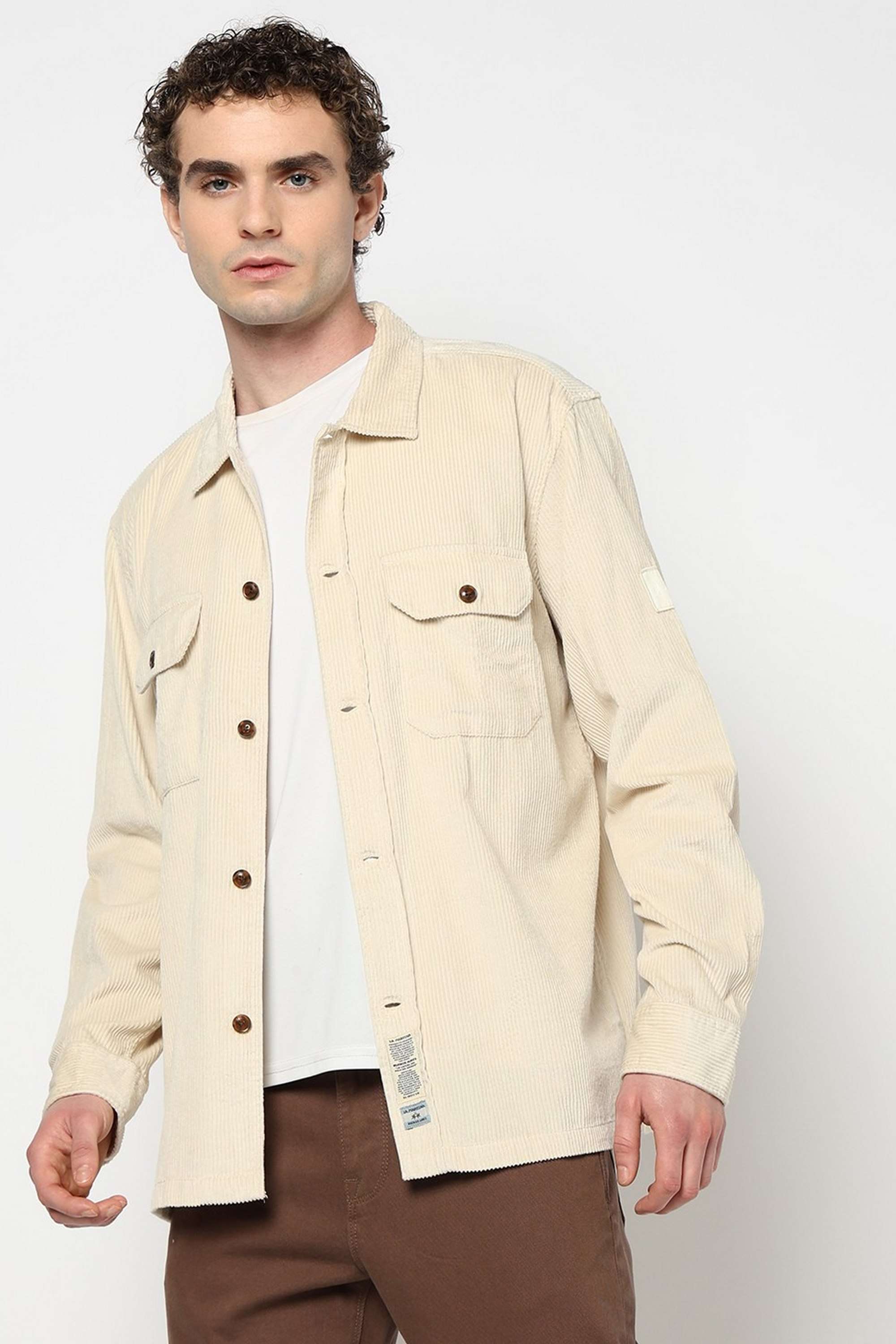 Solid-Blended-Fabric-Regular-Fit-Men-s-Shirt