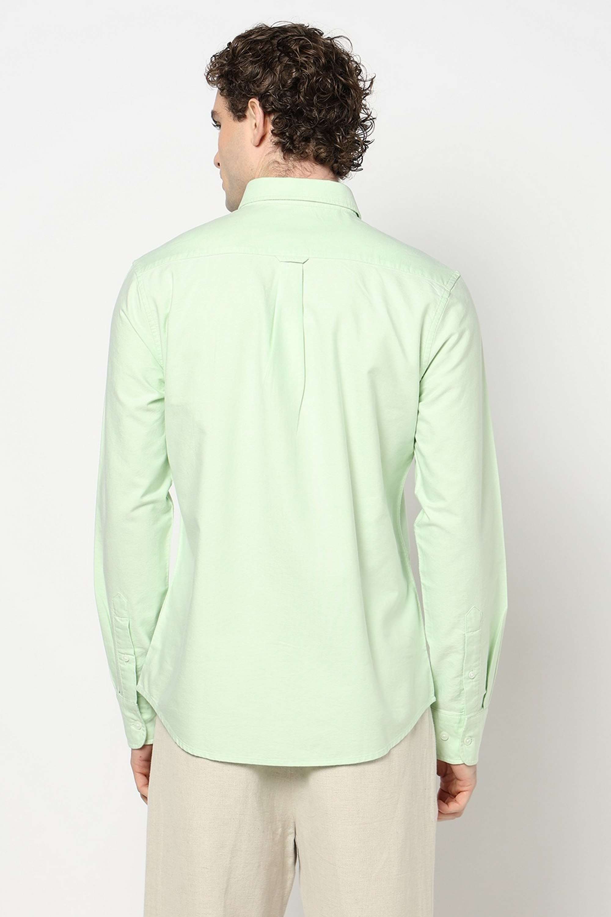 Solid-Cotton-Regular-Fit-Men-s-Casual-Shirt