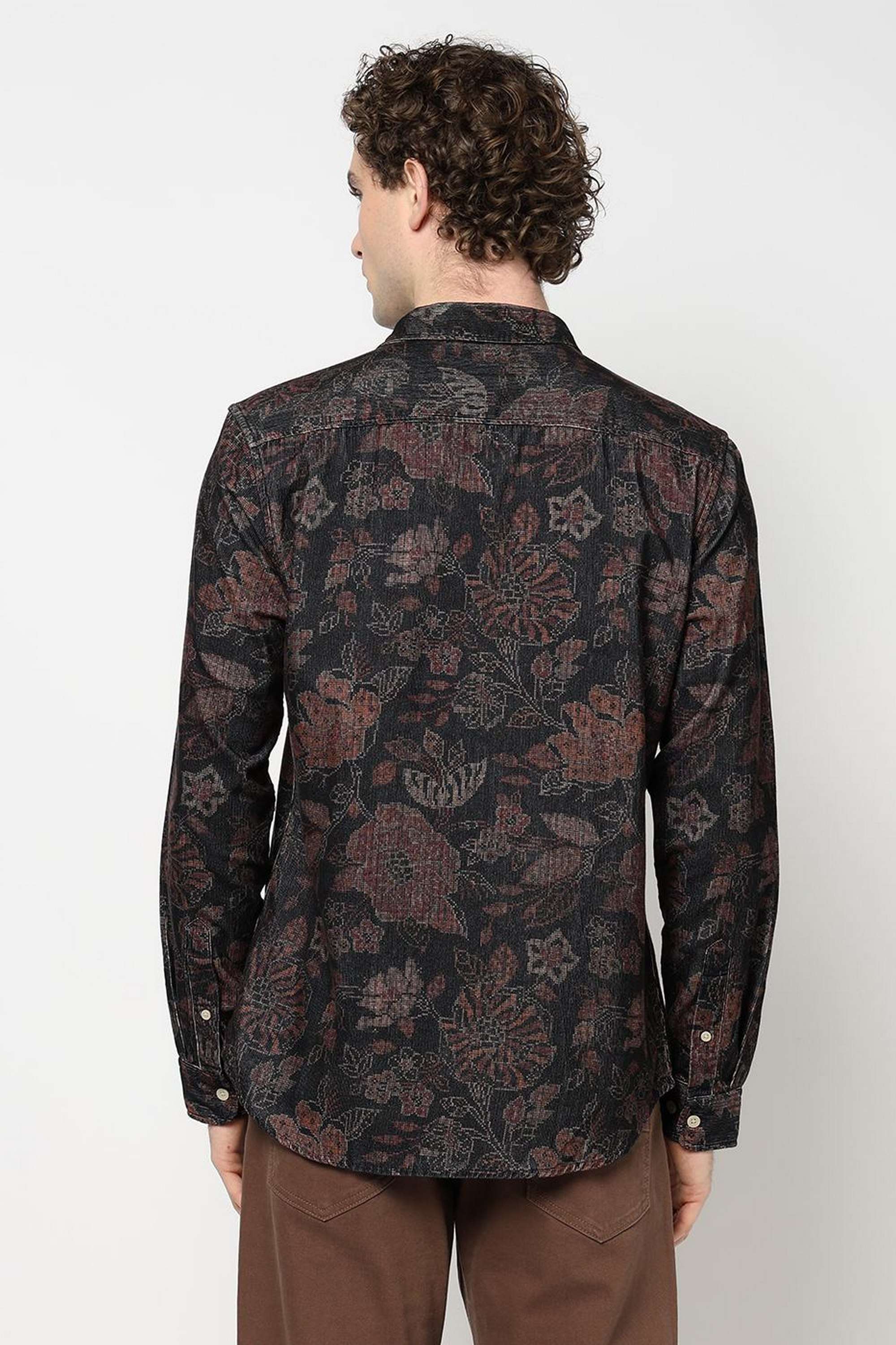 Solid-Blended-Fabric-Slim-Fit-Men-s-Shirt