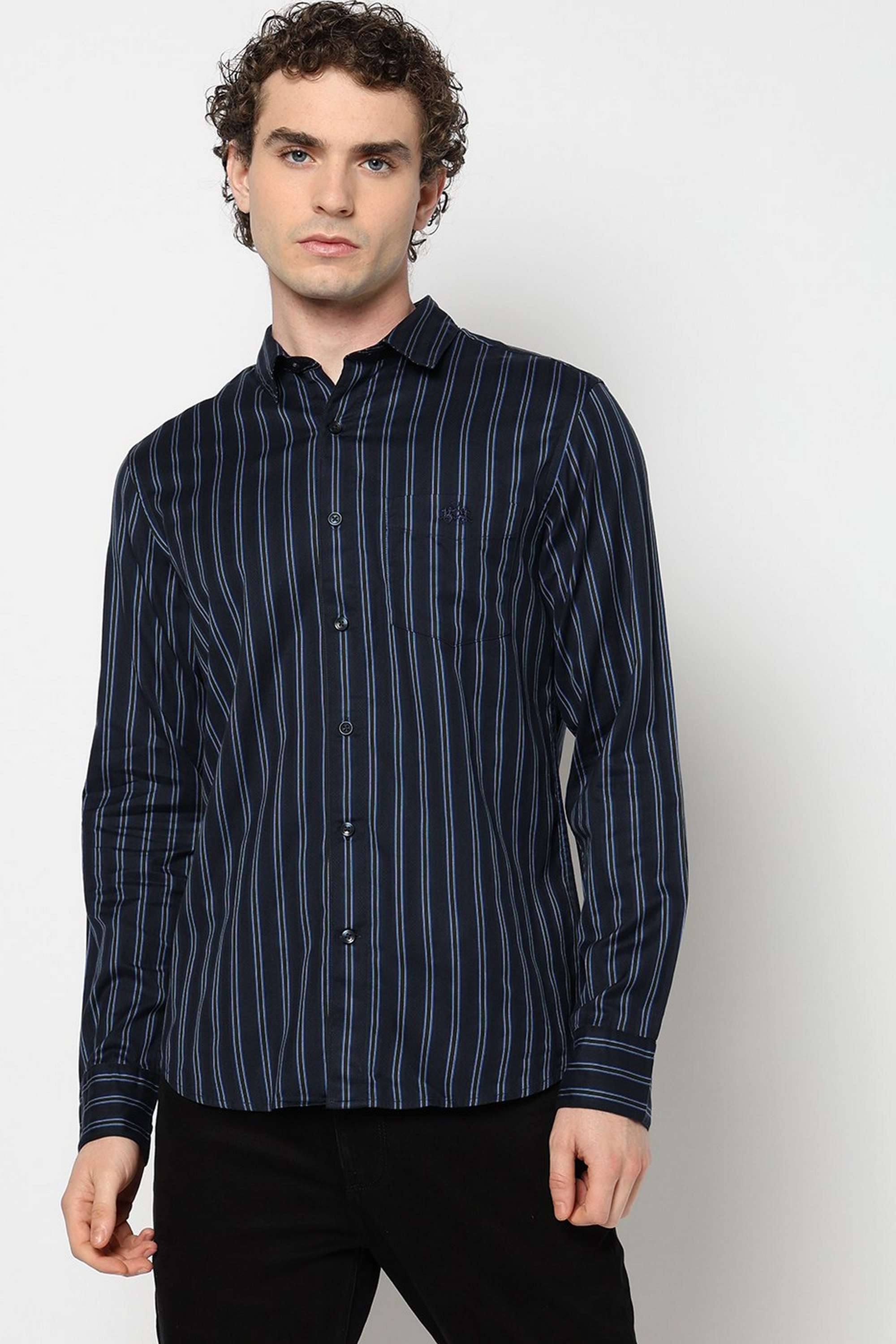 Stripes-Blended-Fabric-Regular-Fit-Men-s-Shirt