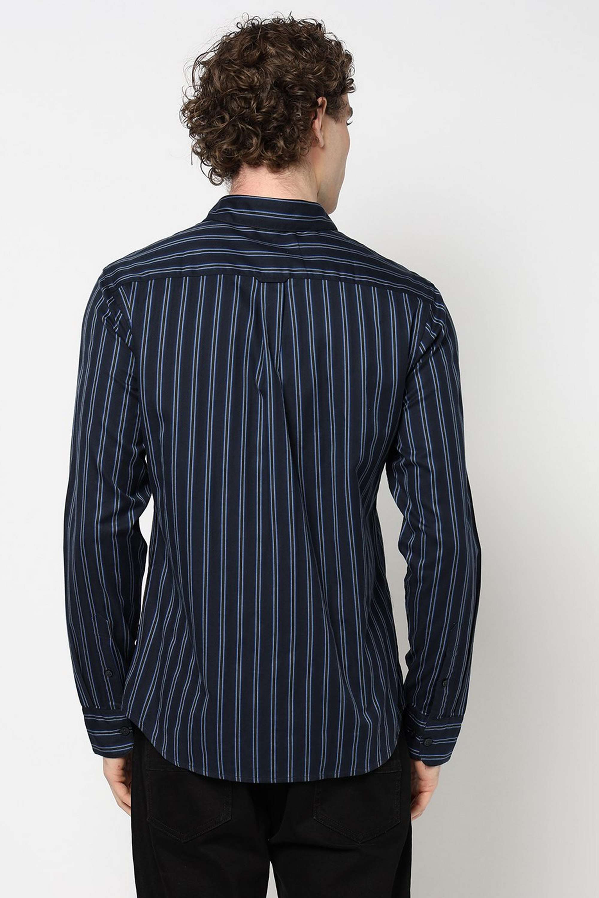 Stripes-Blended-Fabric-Regular-Fit-Men-s-Shirt