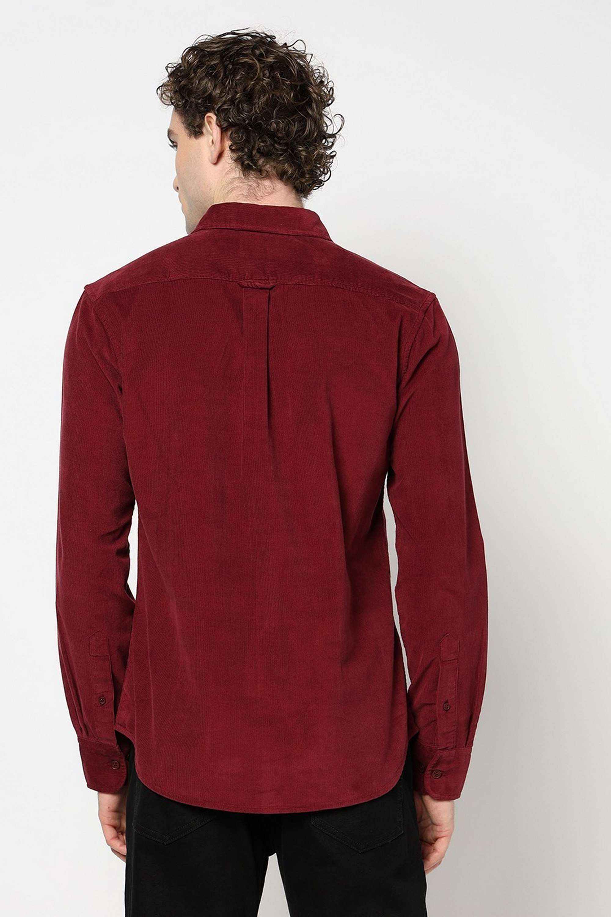 Solid-Cotton-Regular-Fit-Men-s-Casual-Shirt