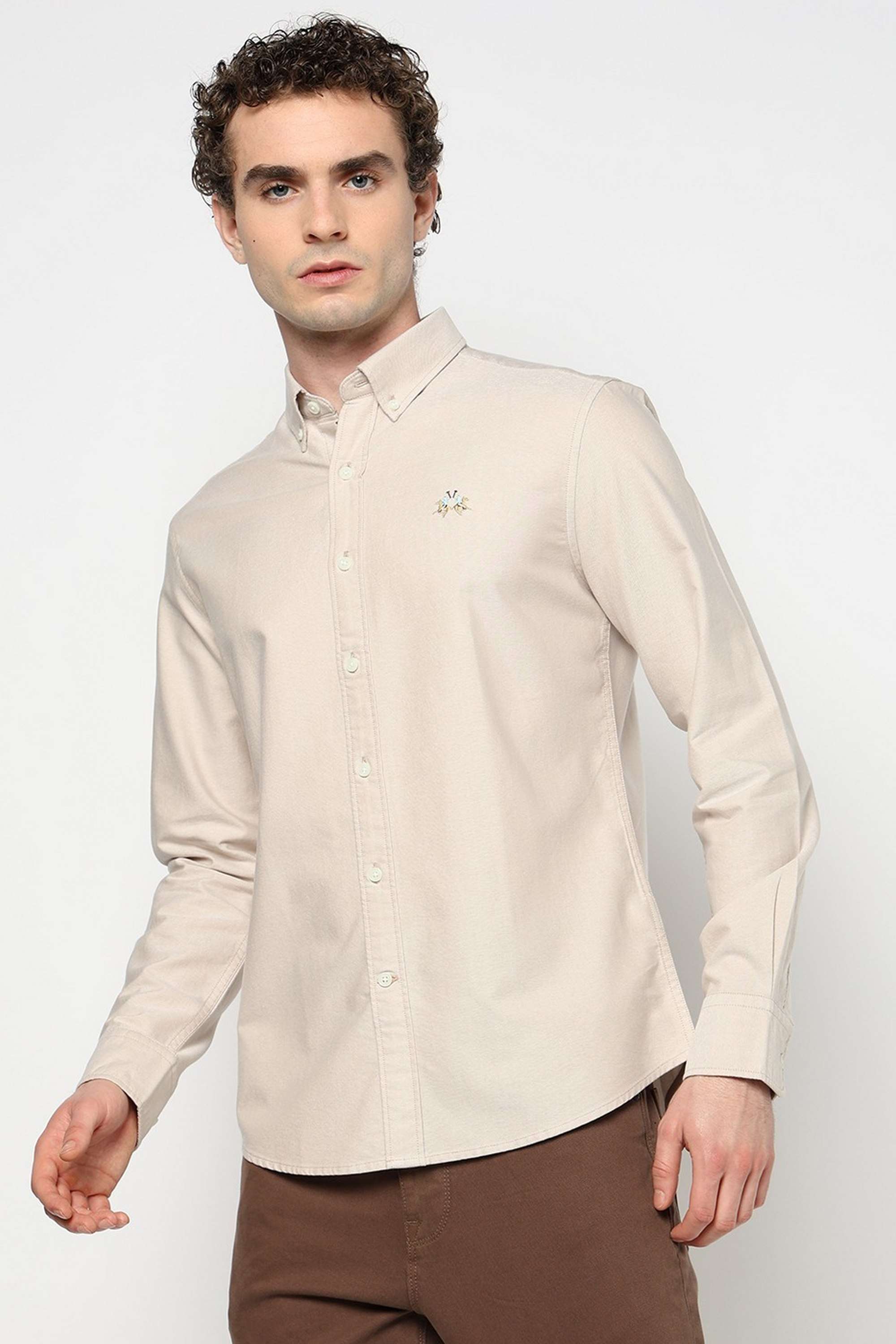 Solid-Cotton-Regular-Fit-Men-s-Casual-Shirt