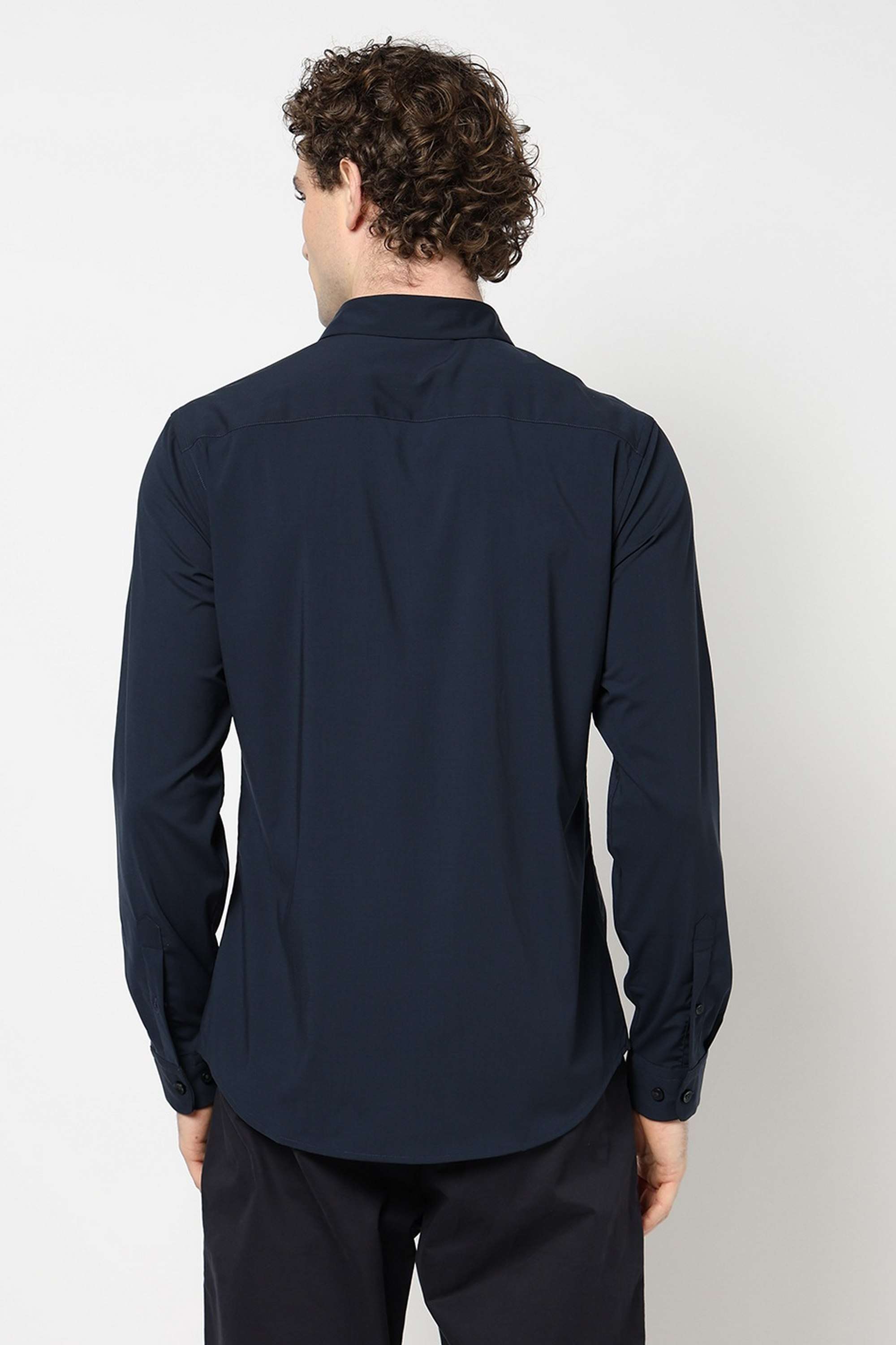 Solid-Blended-Fabric-Slim-Fit-Men-s-Shirt